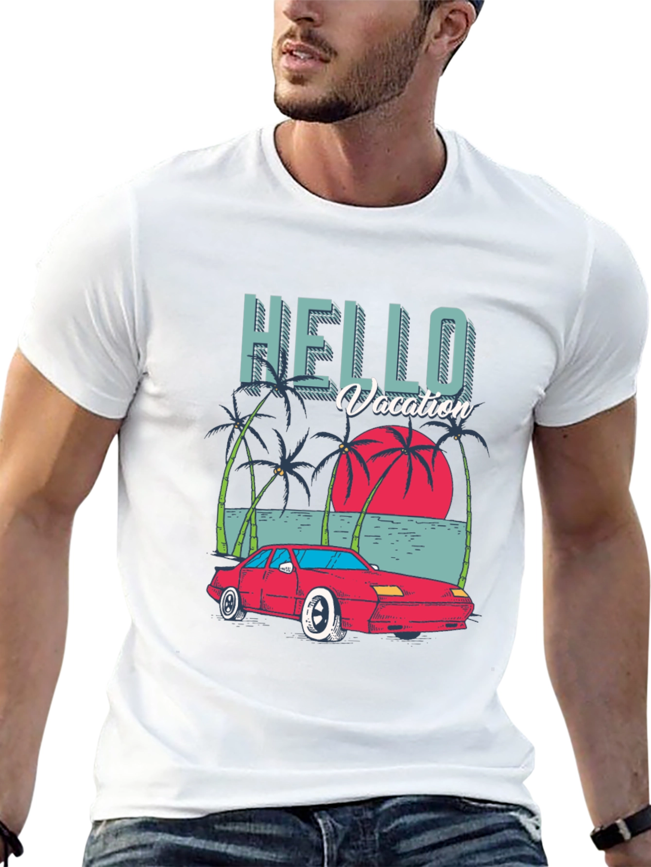 Hello Vacation Graphic T-Shirt