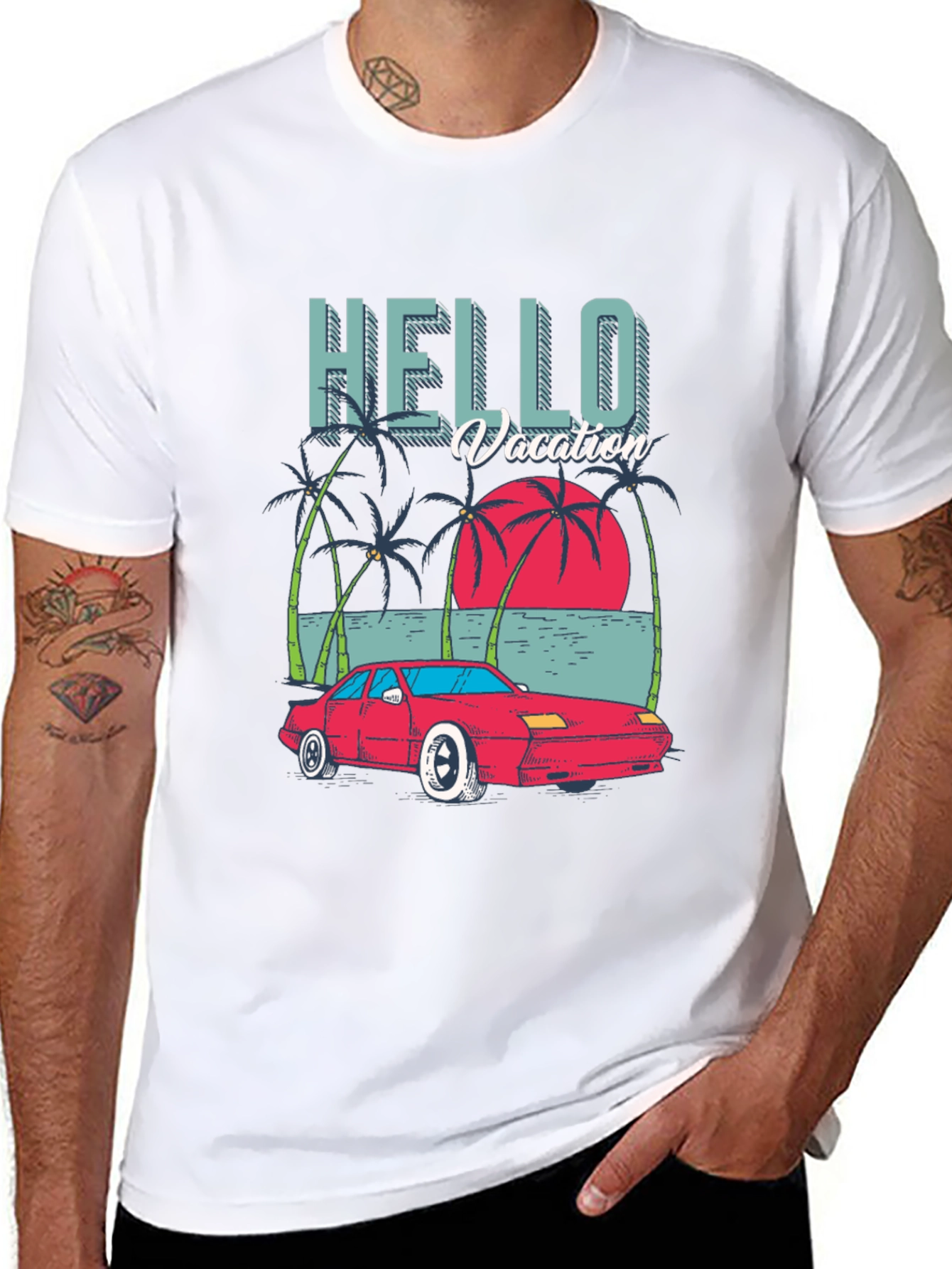 Hello Vacation Graphic T-Shirt