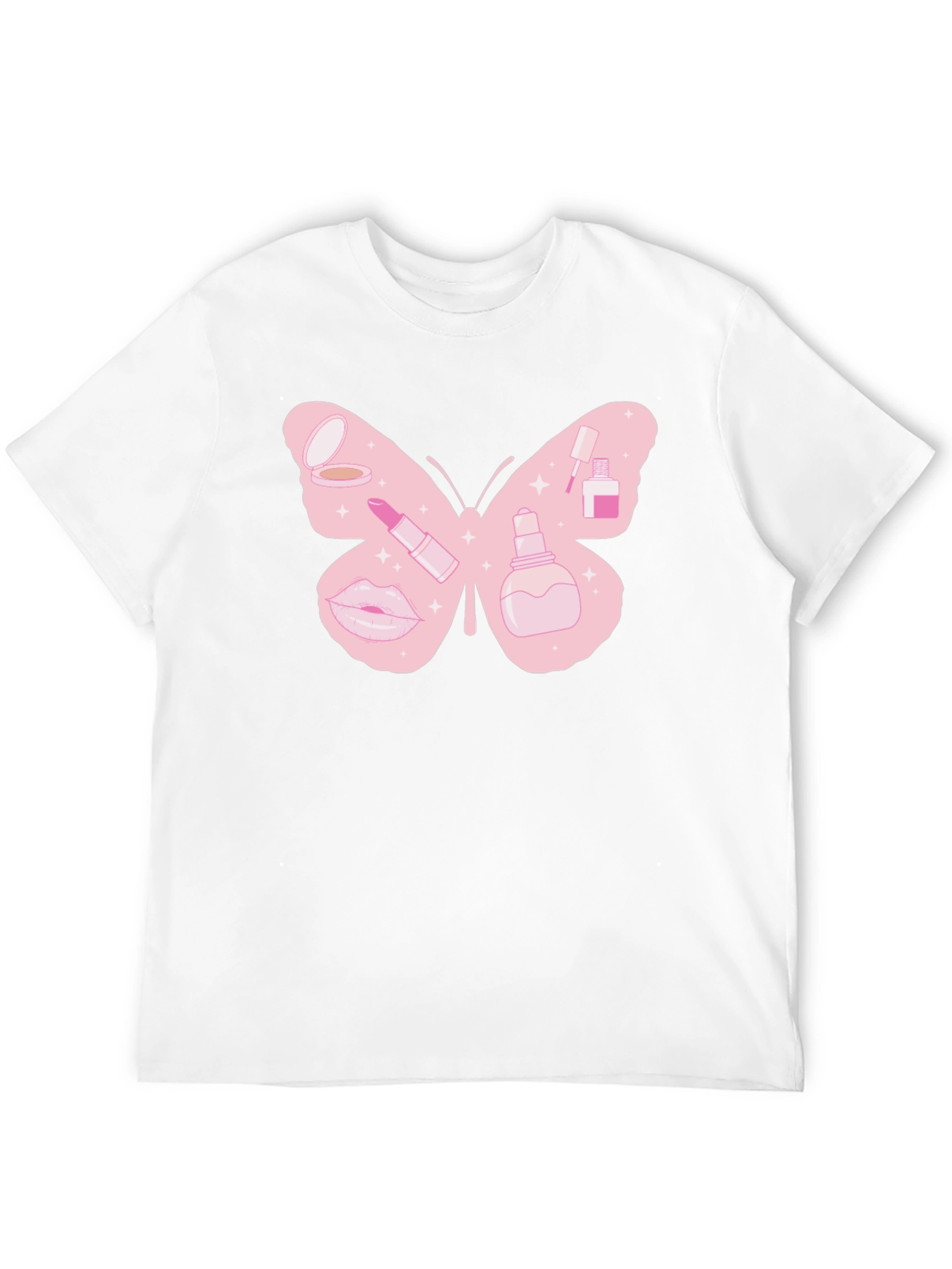 Makeup Butterfly Graphic T-Shirt