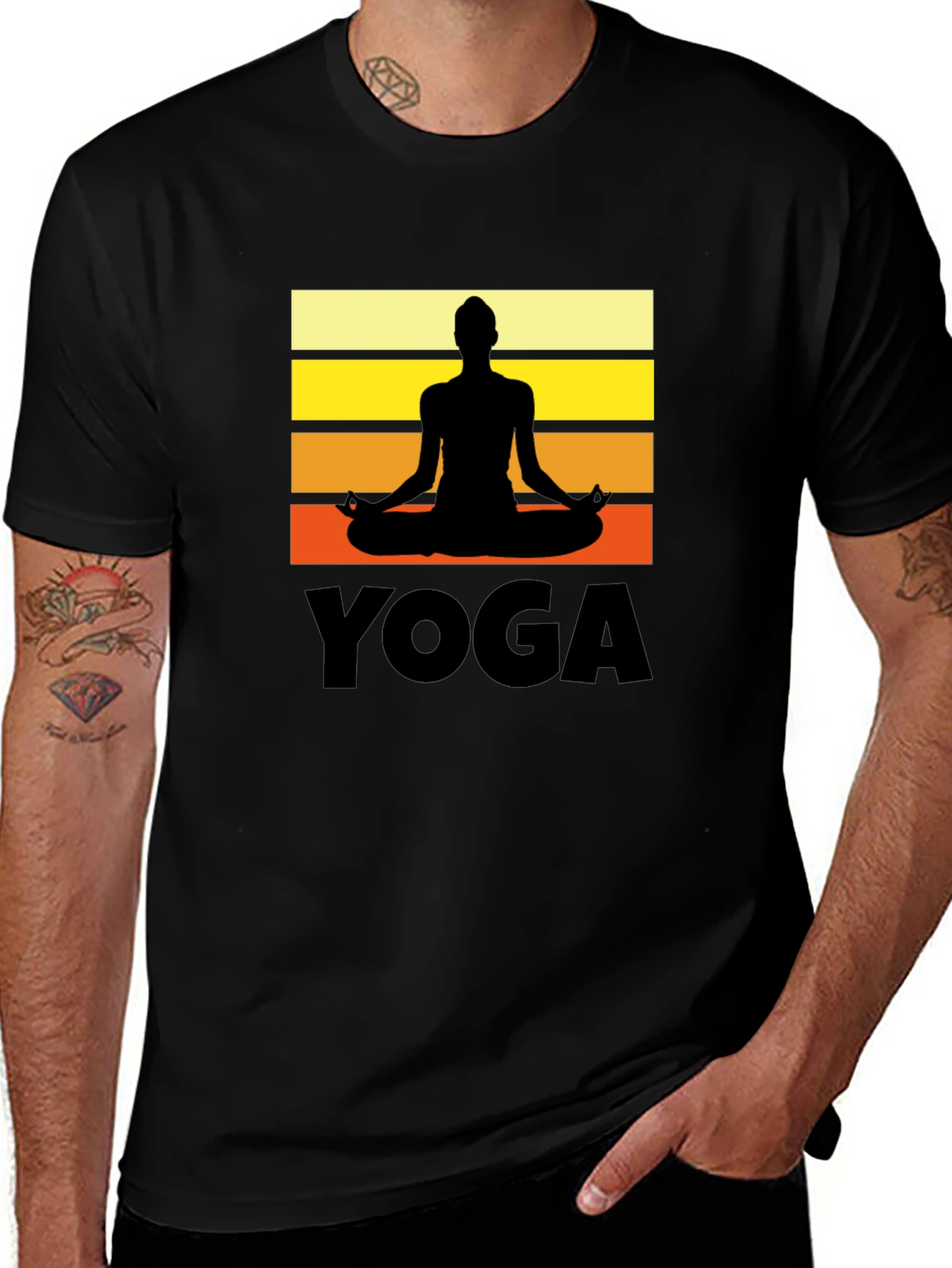 Yoga Silhouette Graphic T-Shirt Zen Meditation Tee
