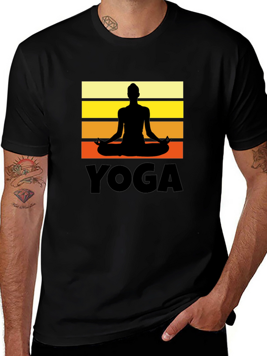 Yoga Silhouette Graphic T-Shirt Zen Meditation Tee