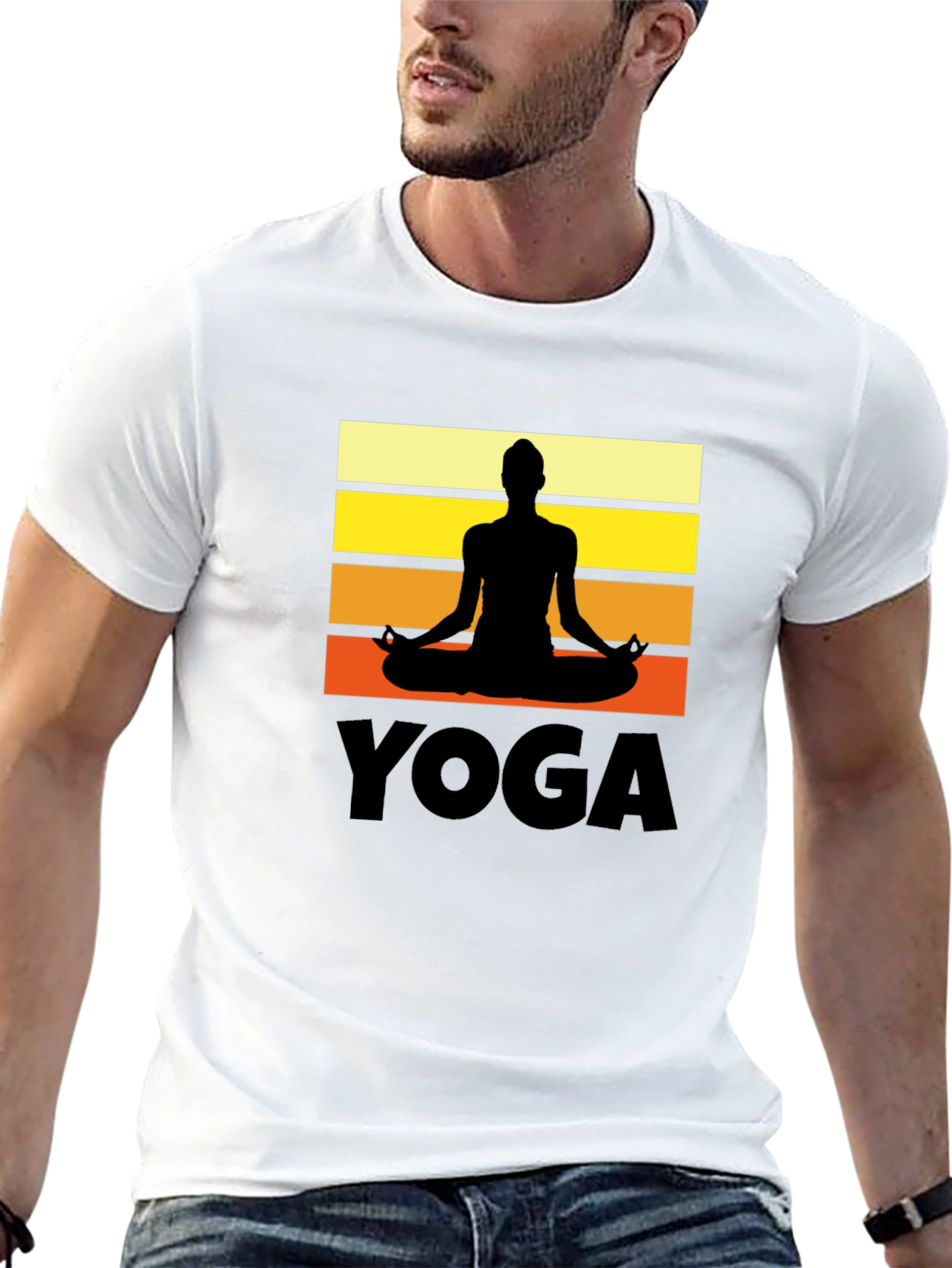 Yoga Silhouette Graphic T-Shirt Zen Meditation Tee