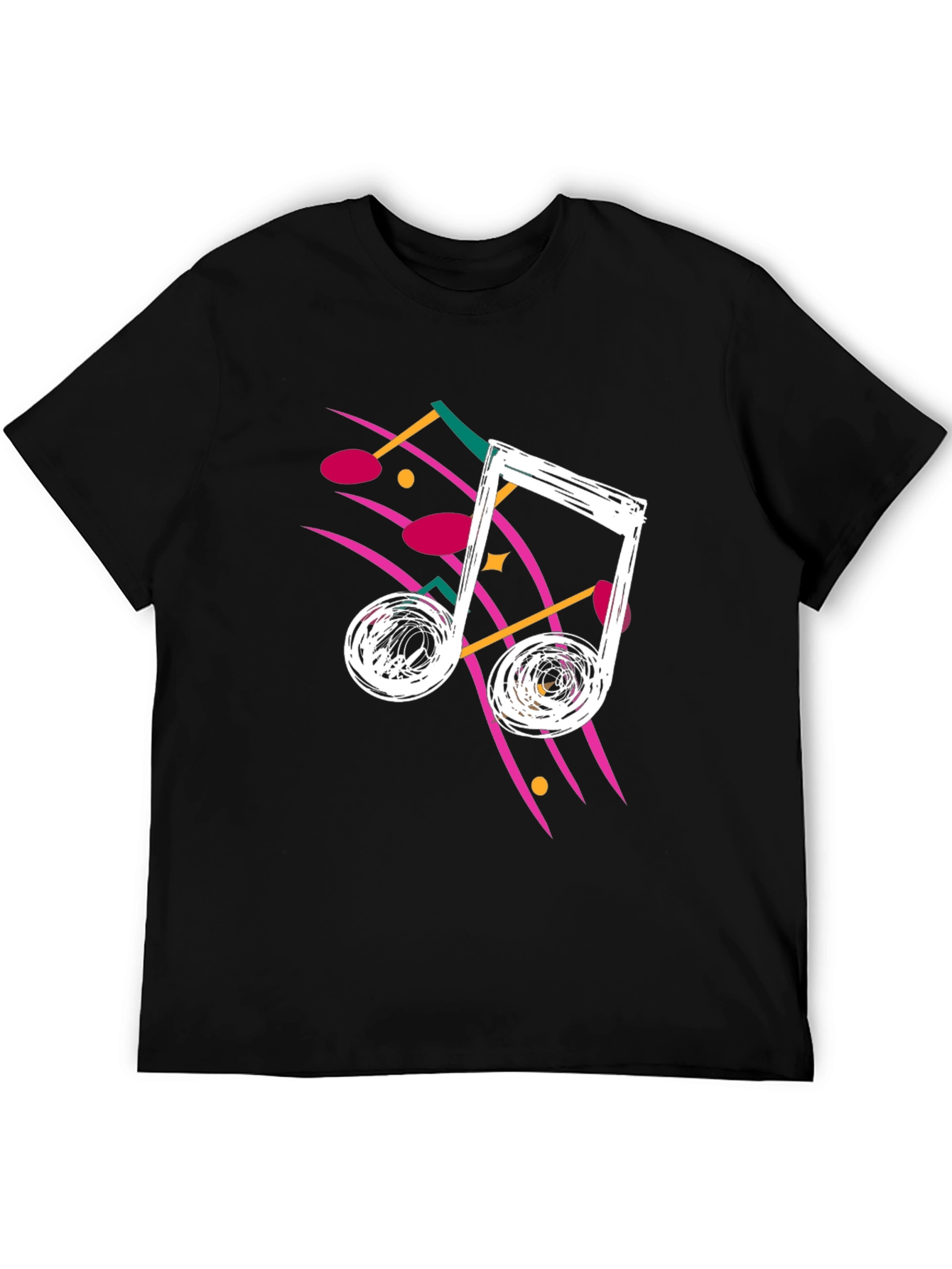 Retro 80s Music Note Graphic T-Shirt