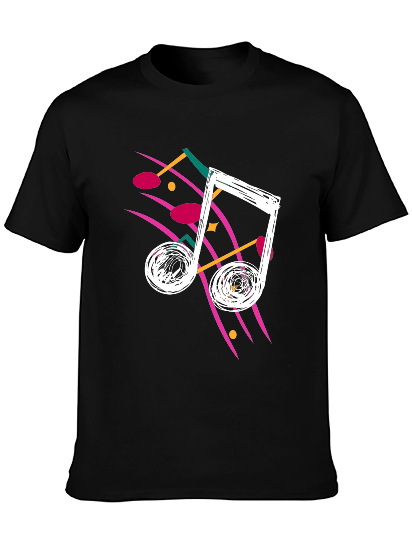 Retro 80s Music Note Graphic T-Shirt