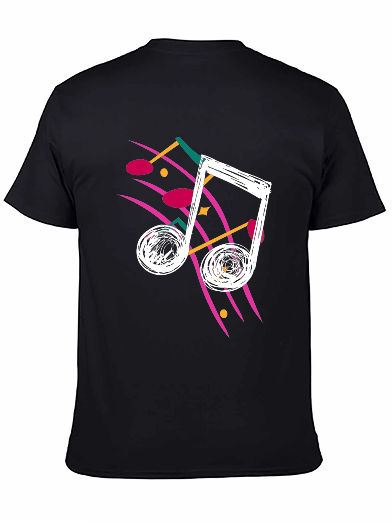 Retro 80s Music Note Graphic T-Shirt