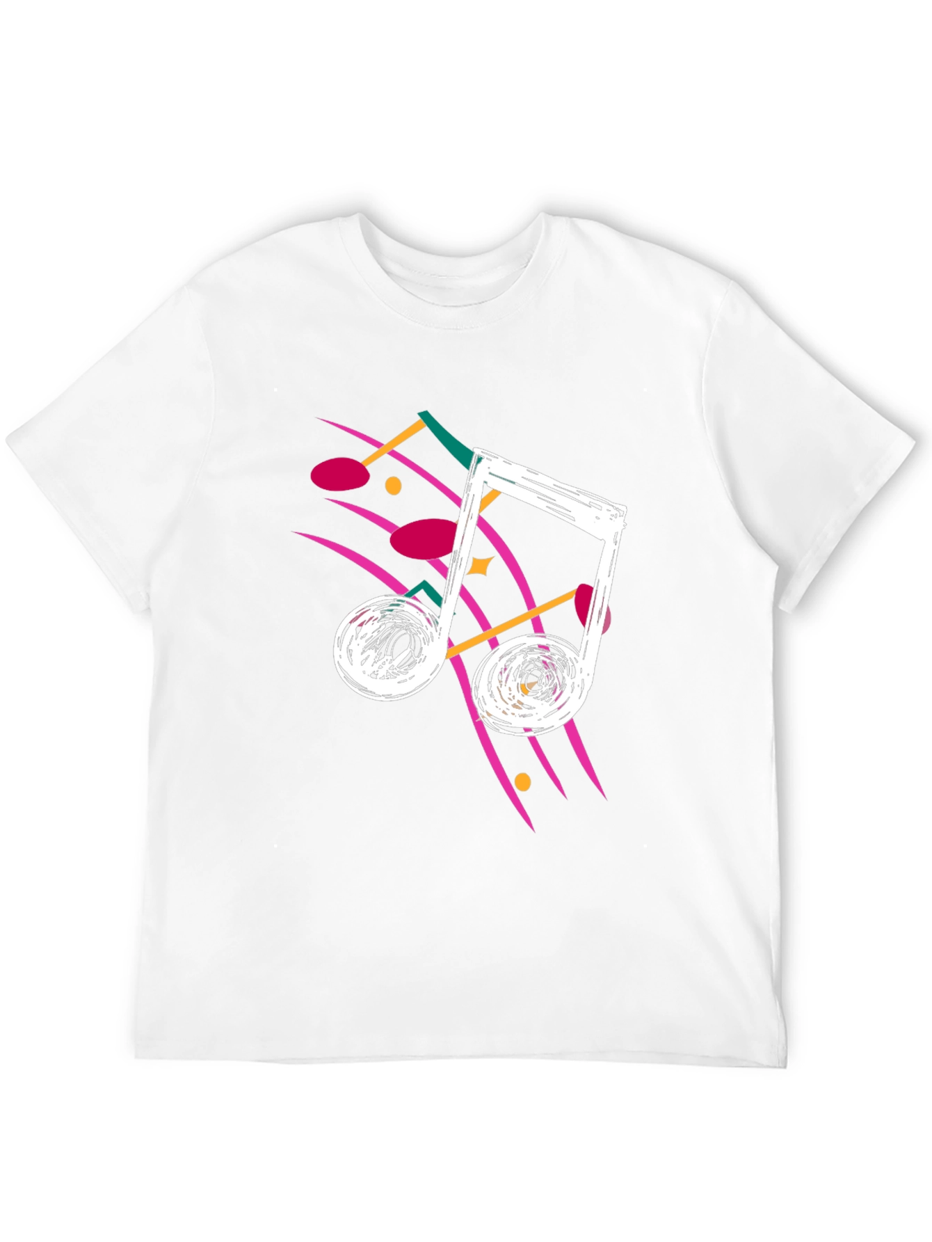 Retro 80s Music Note Graphic T-Shirt