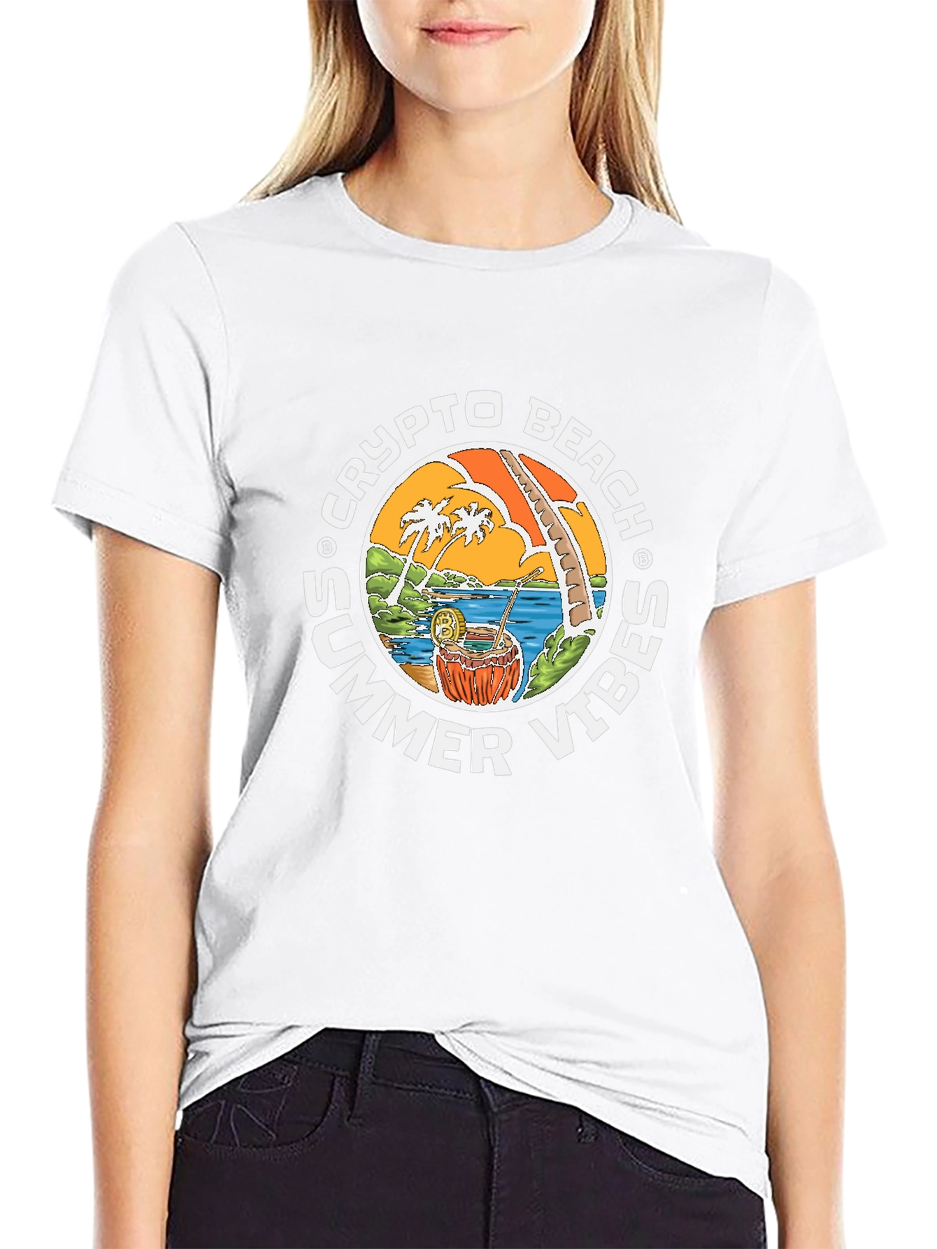 Crypto Beach Summer Vibes T-Shirt