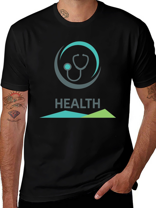 Health Logo T-Shirt - Comfortable Everyday Wear