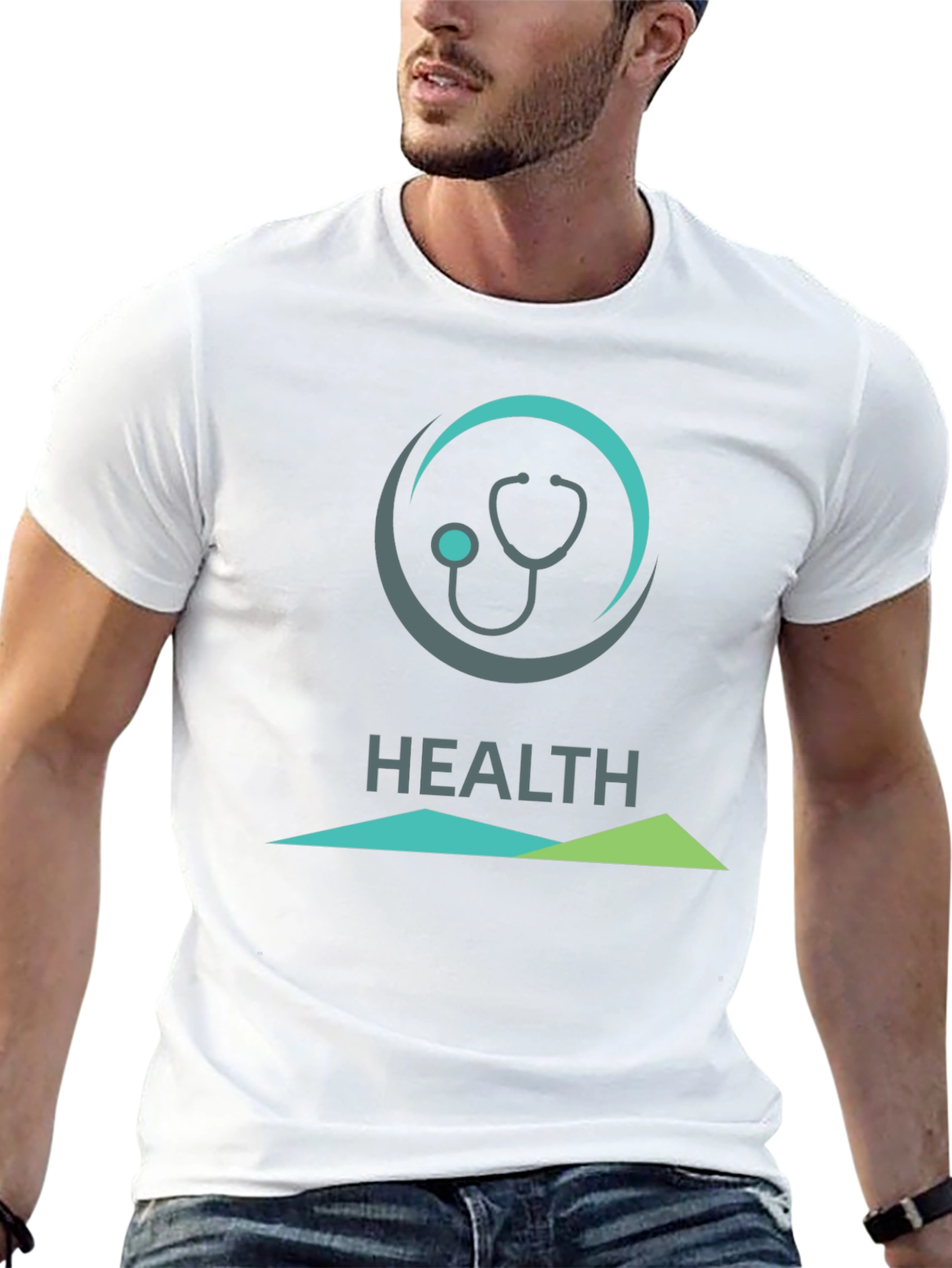 Health Logo T-Shirt - Comfortable Everyday Wear