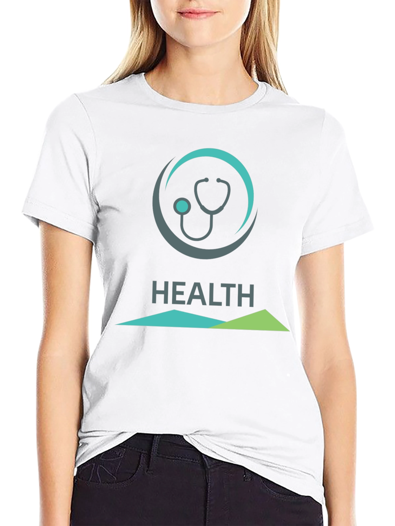 Health Logo T-Shirt - Comfortable Everyday Wear