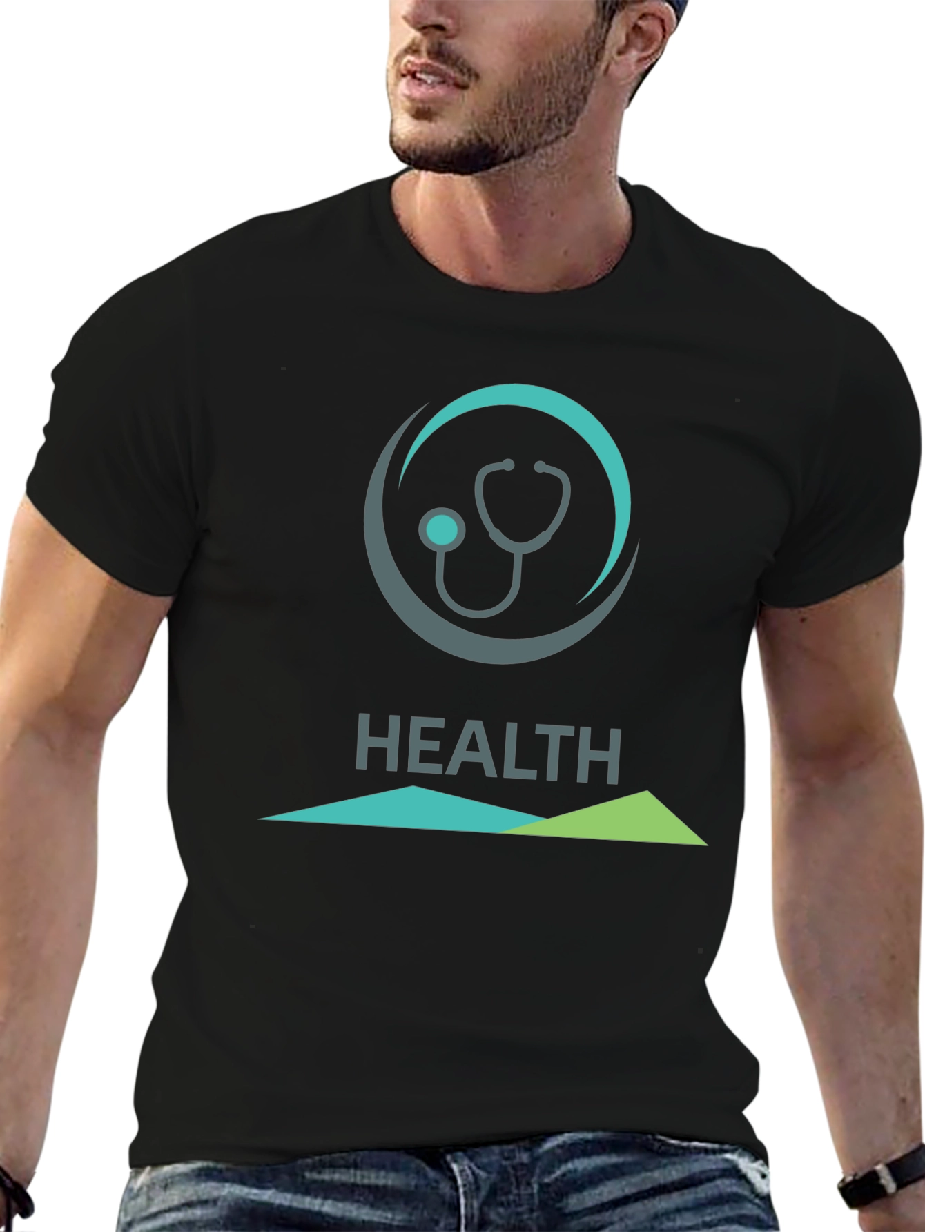 Health Logo T-Shirt - Comfortable Everyday Wear