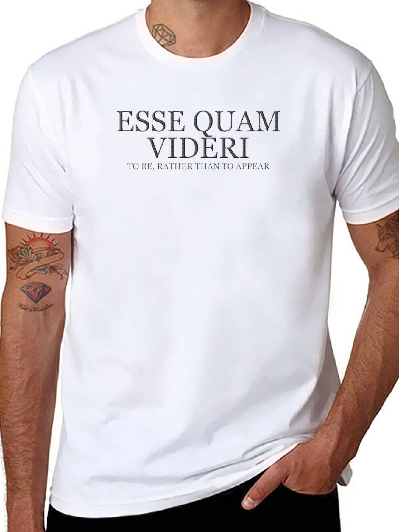 Esse Quam Videri Black Graphic Tee