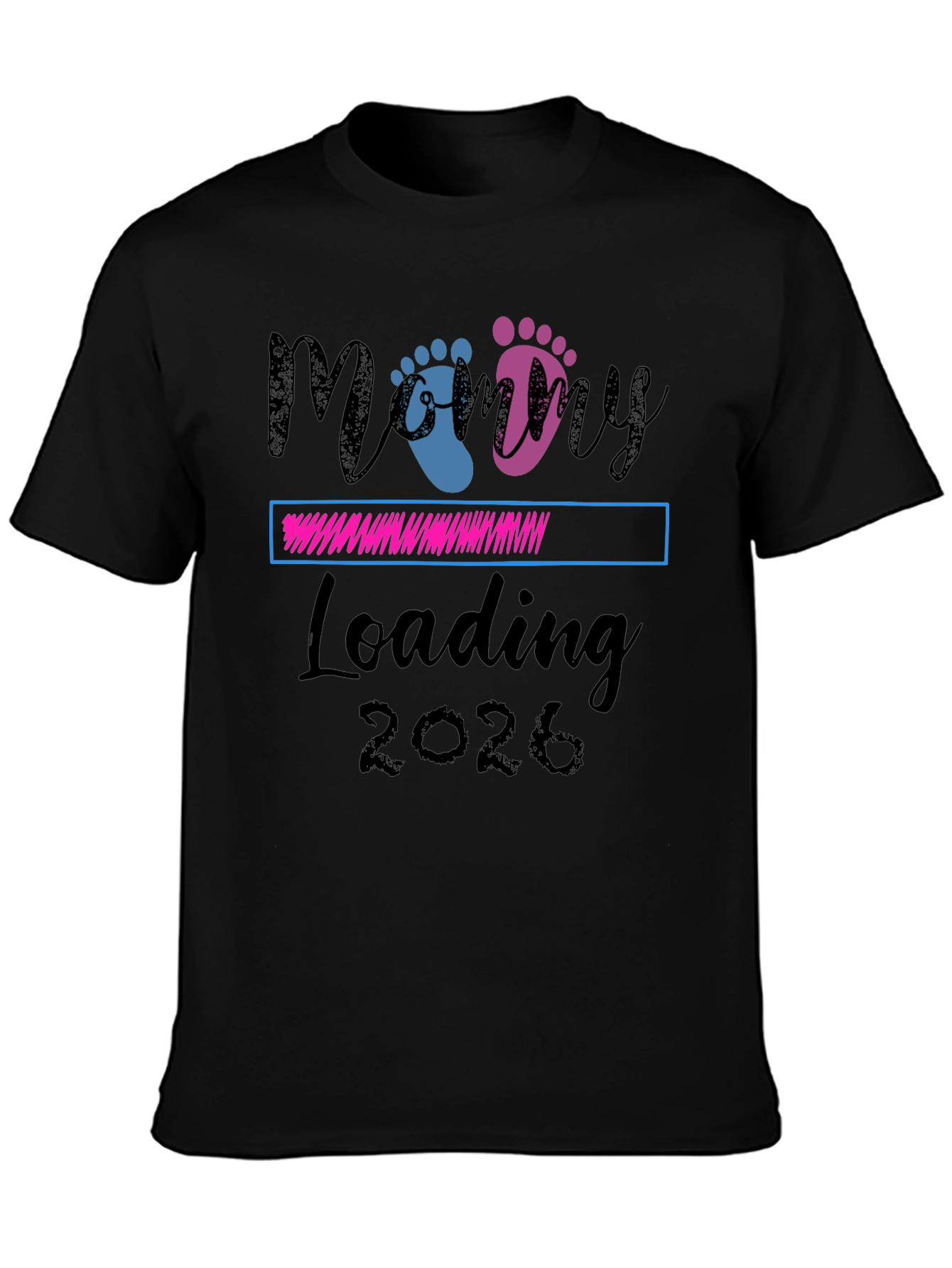 Mommy Loading 2026 T-Shirt - Pregnancy Announcement Tee