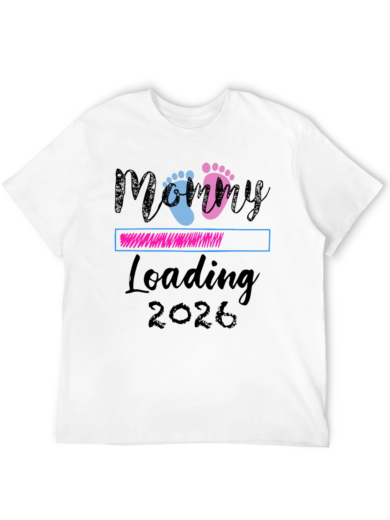 Mommy Loading 2026 T-Shirt - Pregnancy Announcement Tee