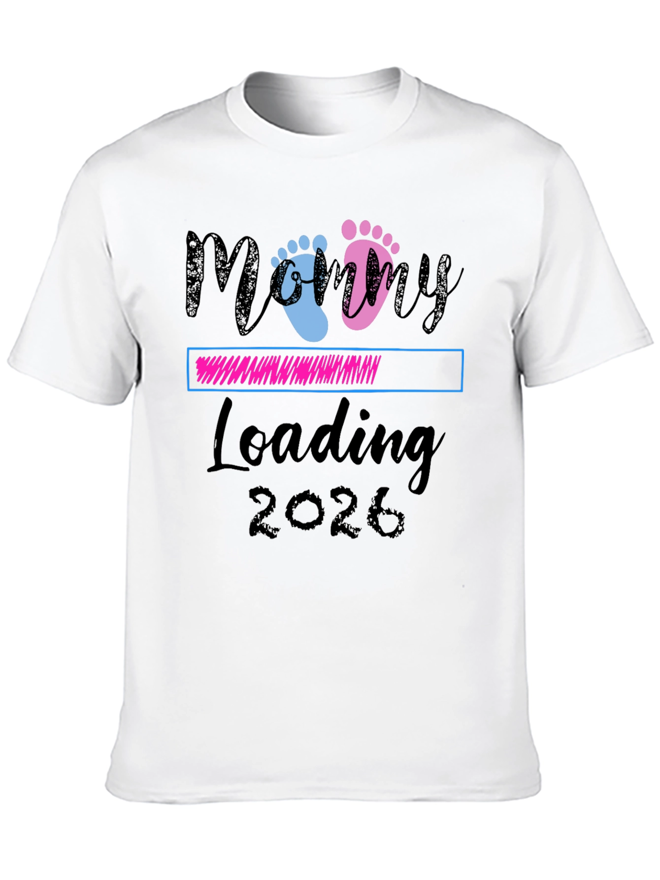 Mommy Loading 2026 T-Shirt - Pregnancy Announcement Tee