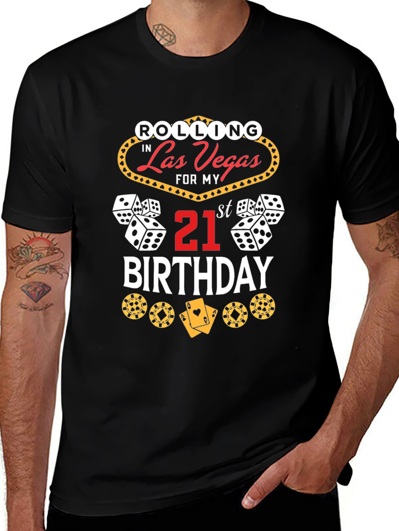 Las Vegas 21st Birthday Graphic T-Shirt