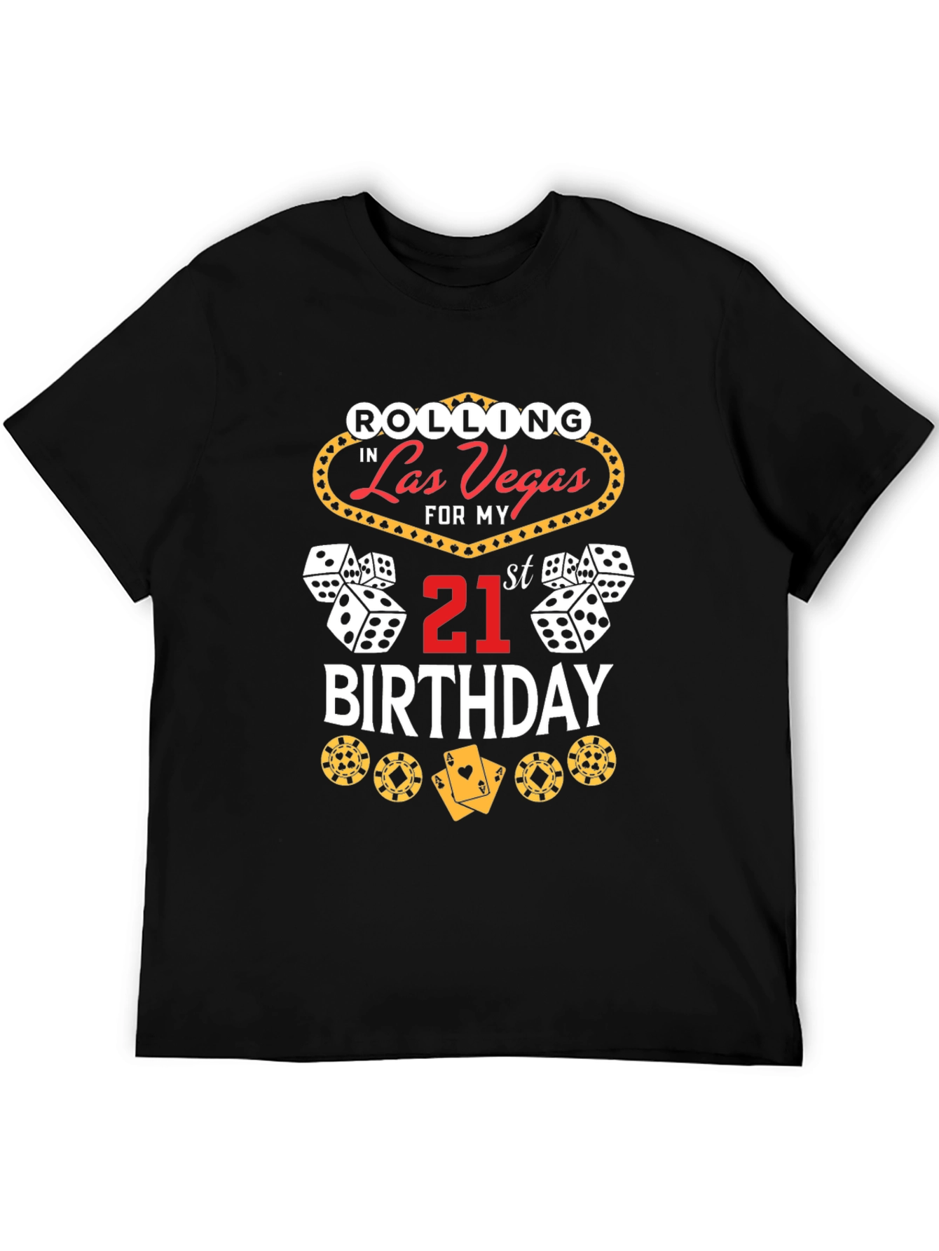 Las Vegas 21st Birthday Graphic T-Shirt