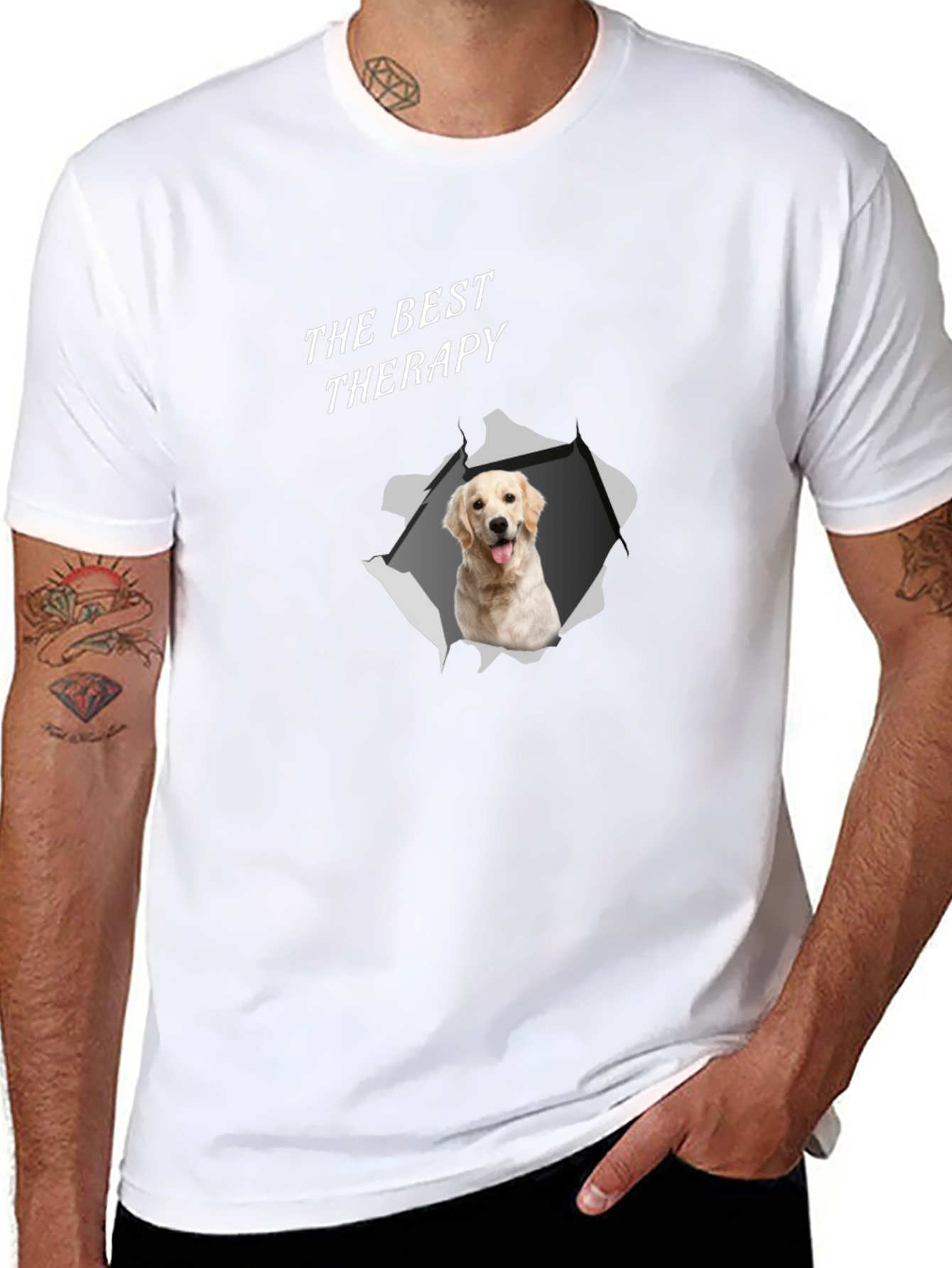 Best Therapy Golden Retriever Graphic T-Shirt
