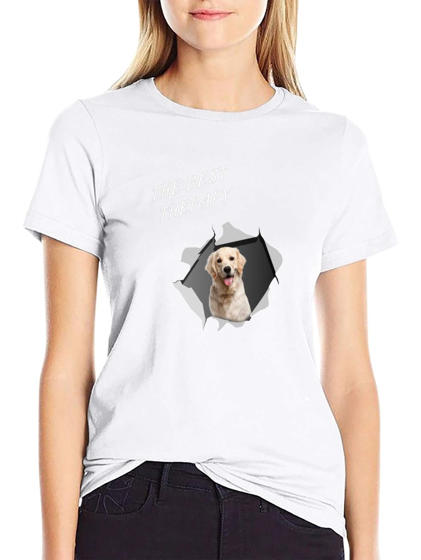 Best Therapy Golden Retriever Graphic T-Shirt