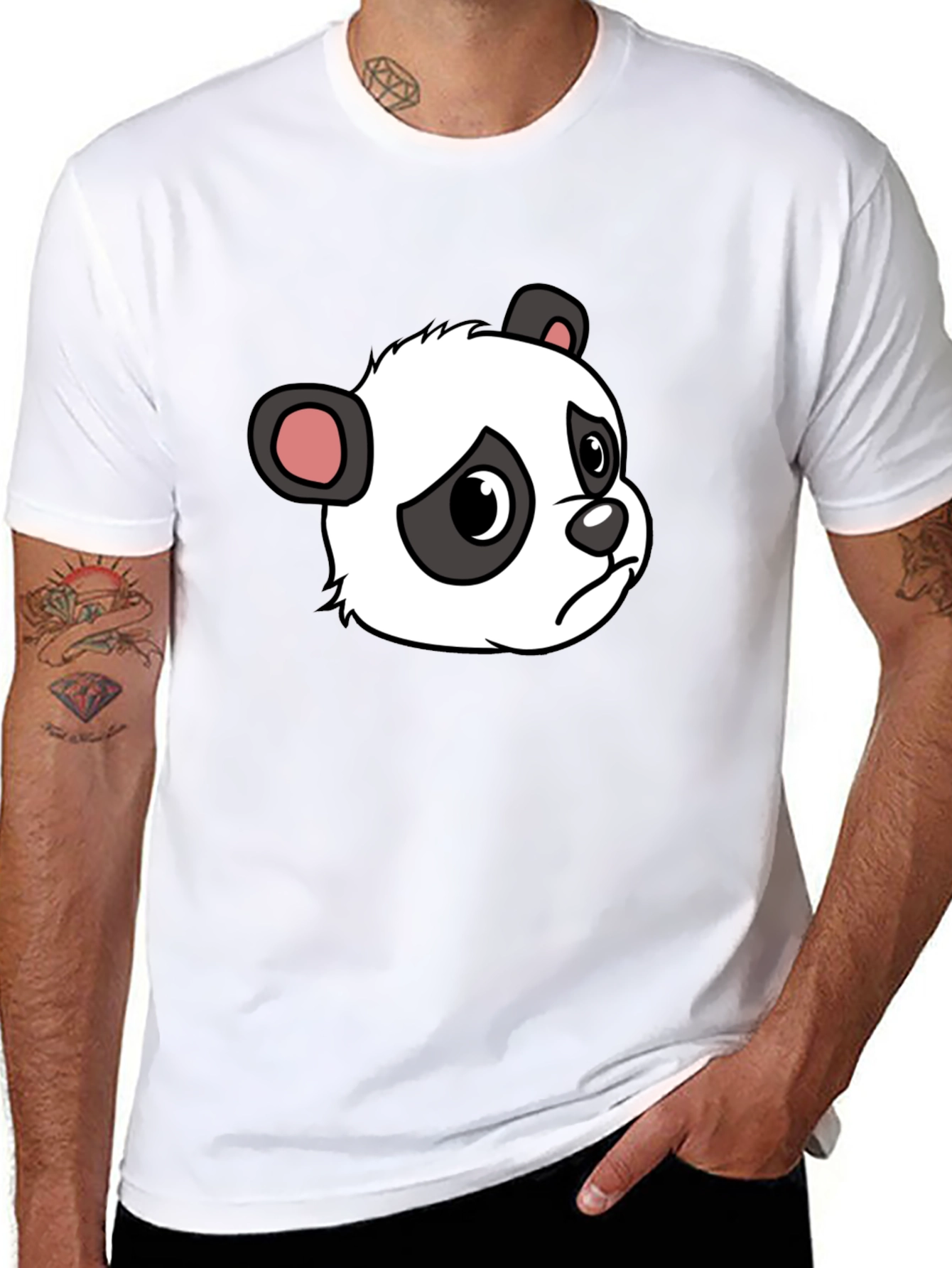 Sad Panda Graphic Tee - Soft Cotton Blend