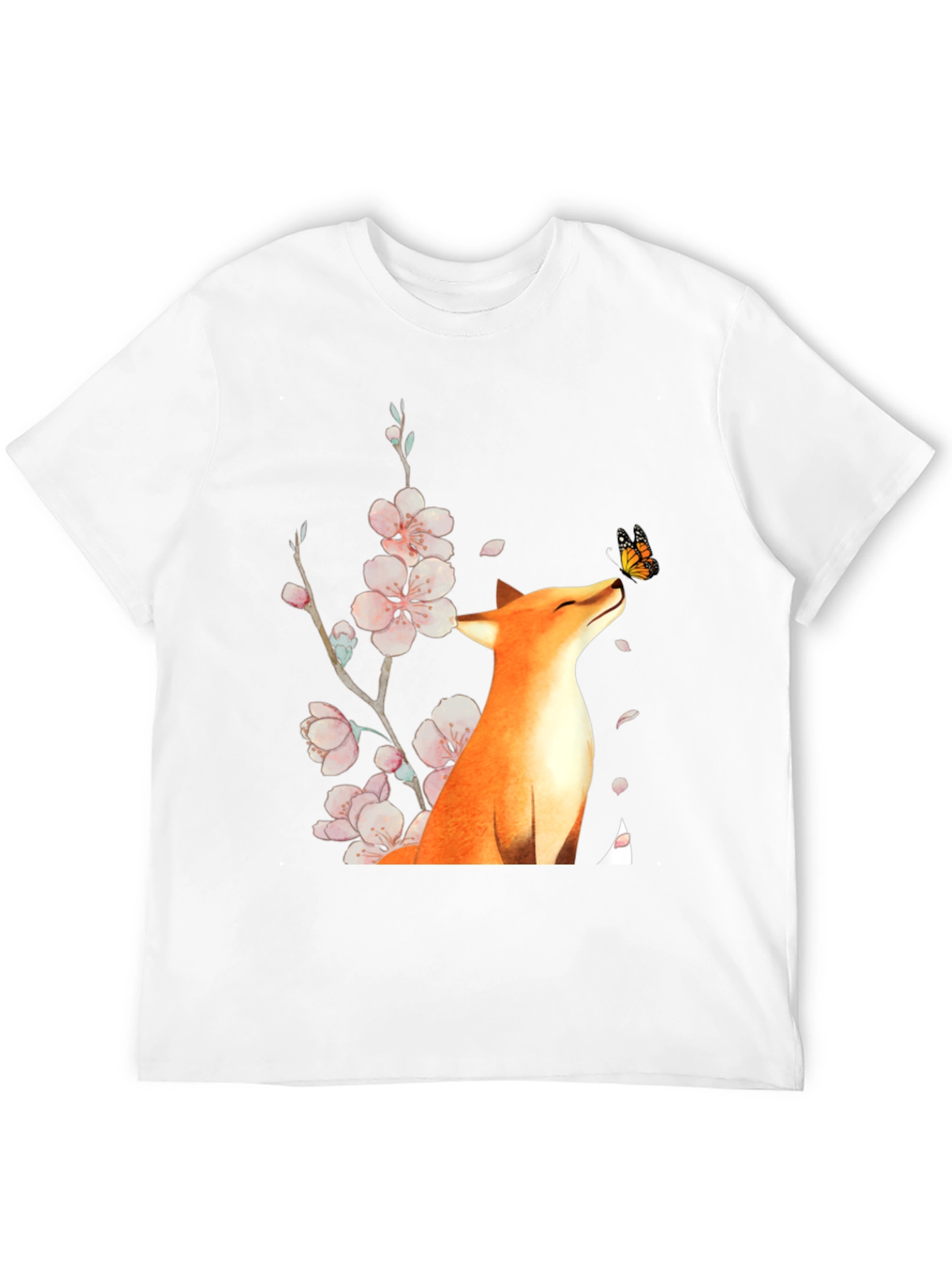 Fox and Butterfly Graphic Tee