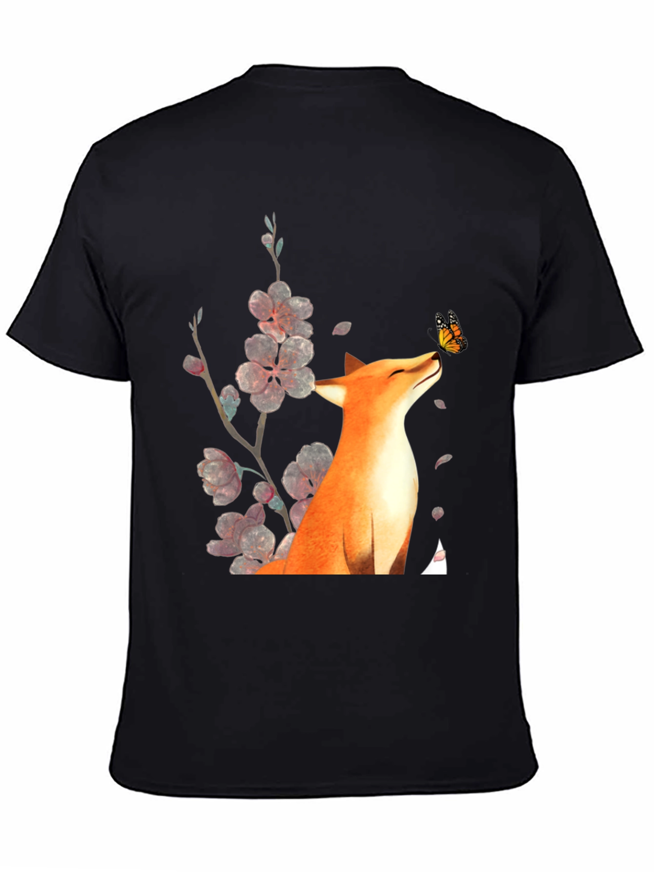 Fox and Butterfly Graphic Tee