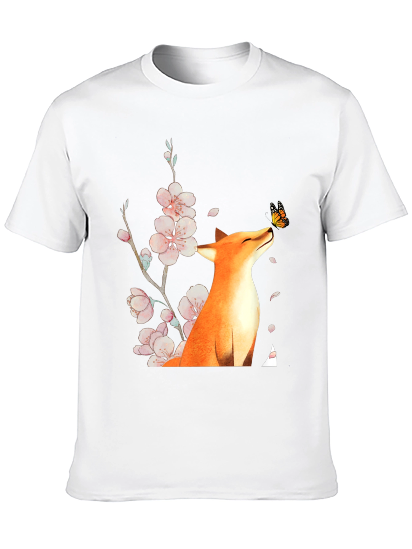 Fox and Butterfly Graphic Tee
