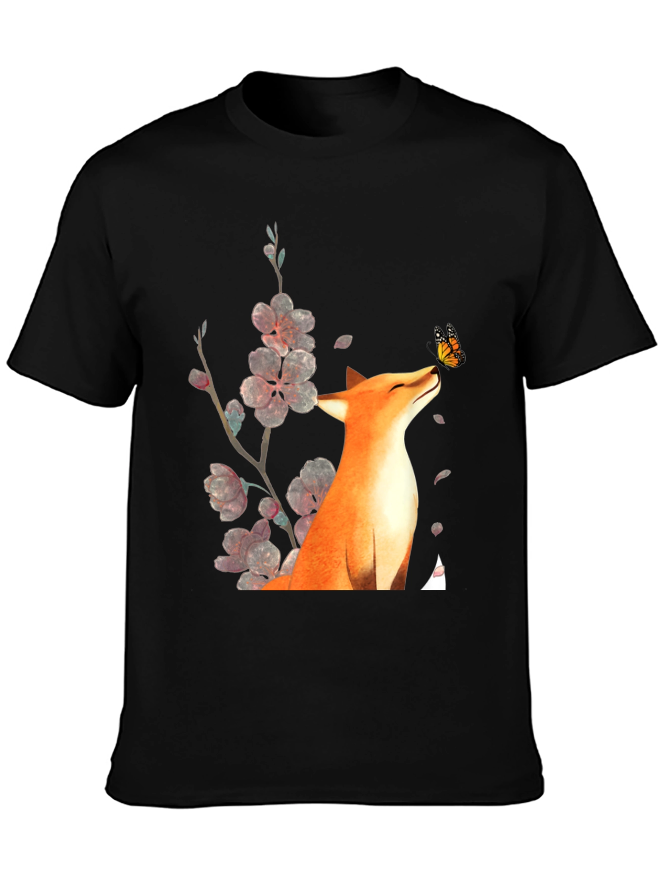 Fox and Butterfly Graphic Tee