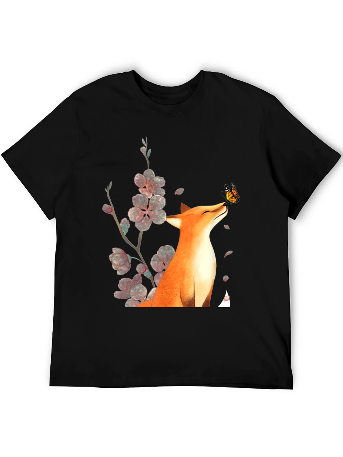 Fox and Butterfly Graphic Tee