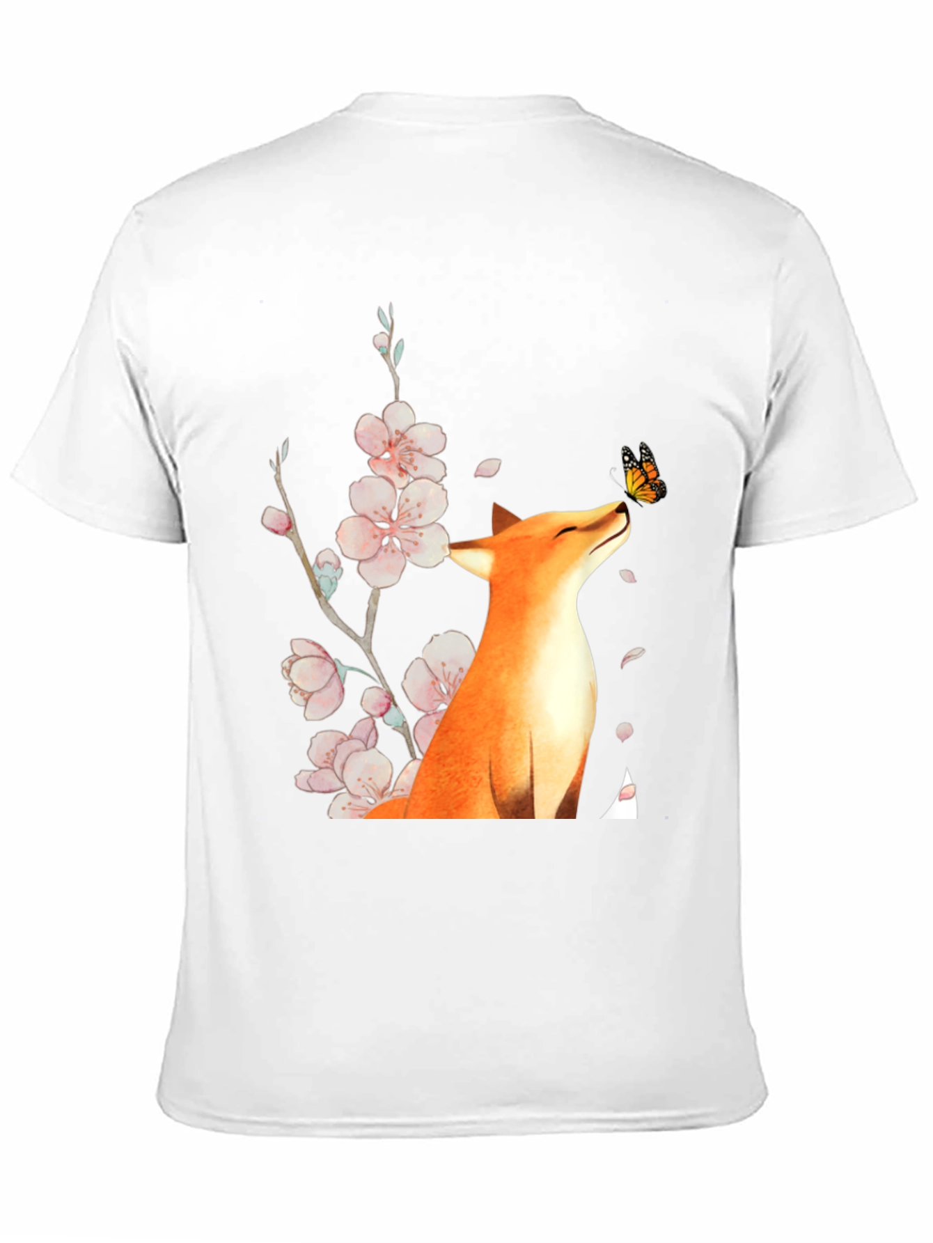 Fox and Butterfly Graphic Tee