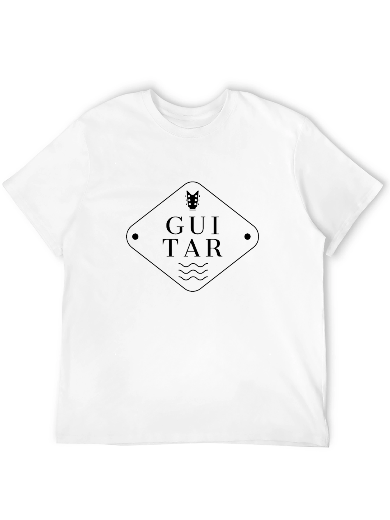 Guitar Graphic Tee - Black Cotton Blend