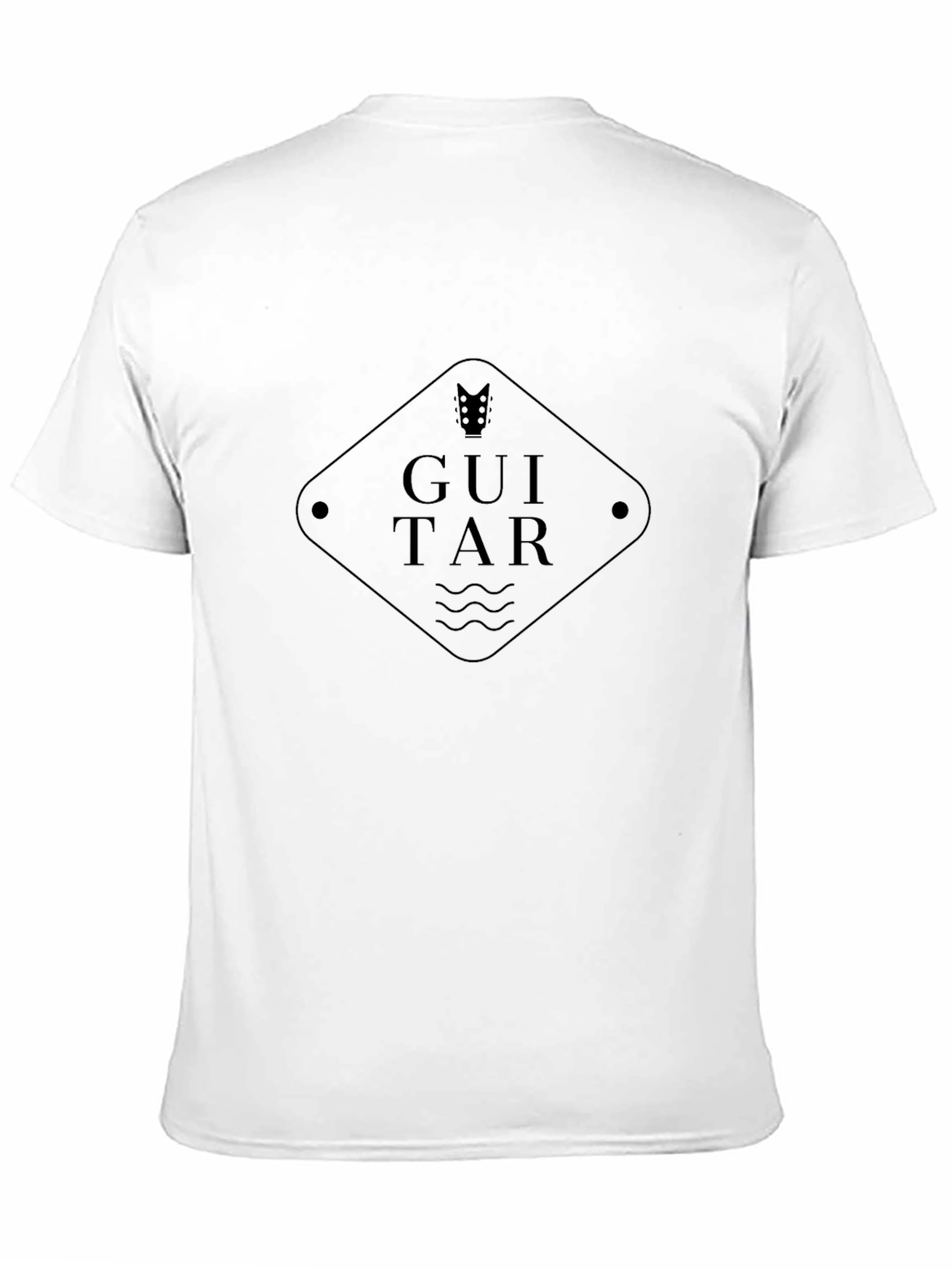 Guitar Graphic Tee - Black Cotton Blend