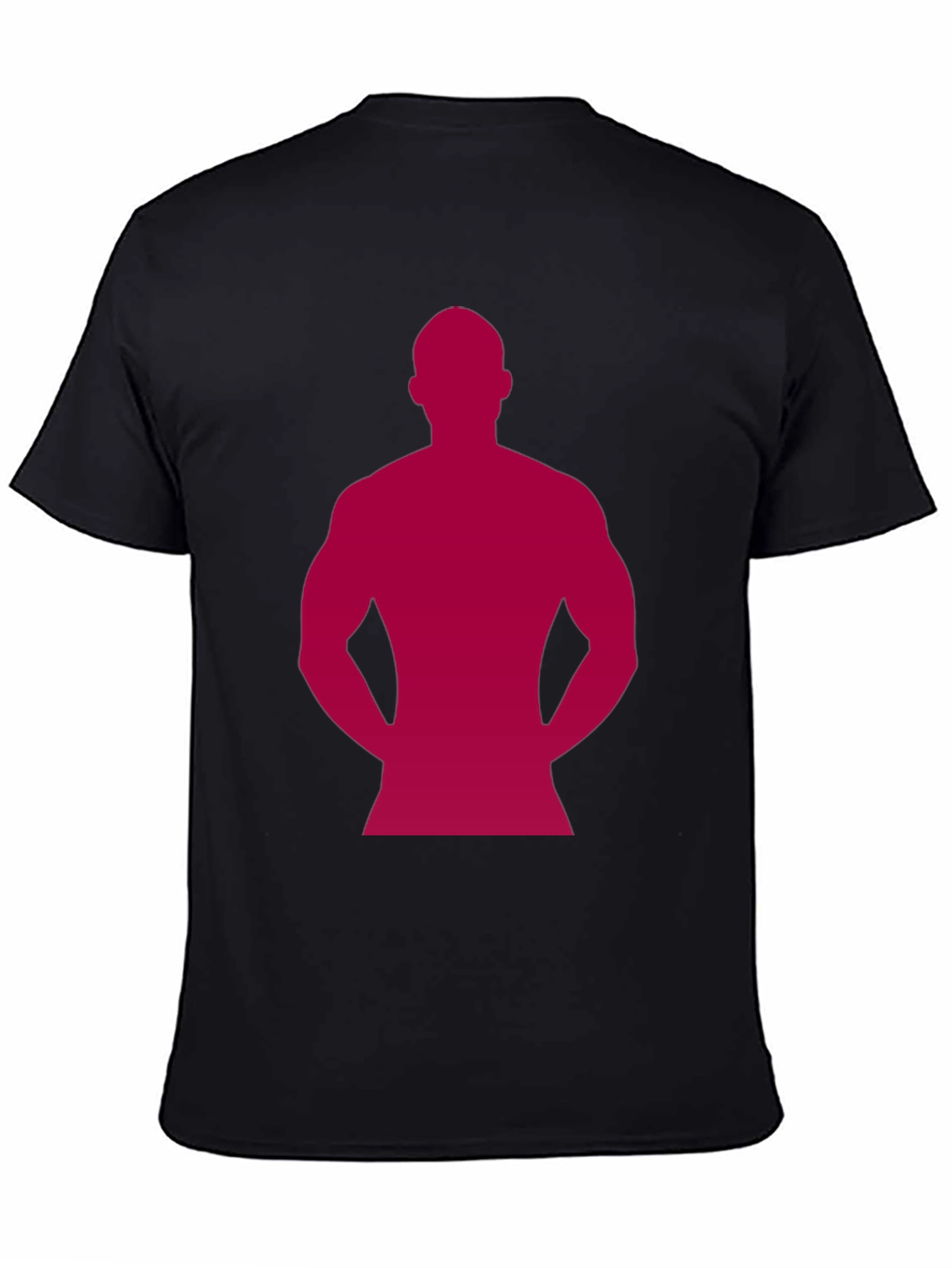 Muscle Man Silhouette T-Shirt - Black