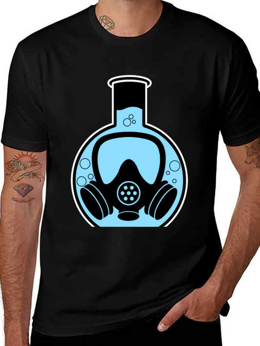 Gas Mask Flask T-Shirt - Science & Safety Tee