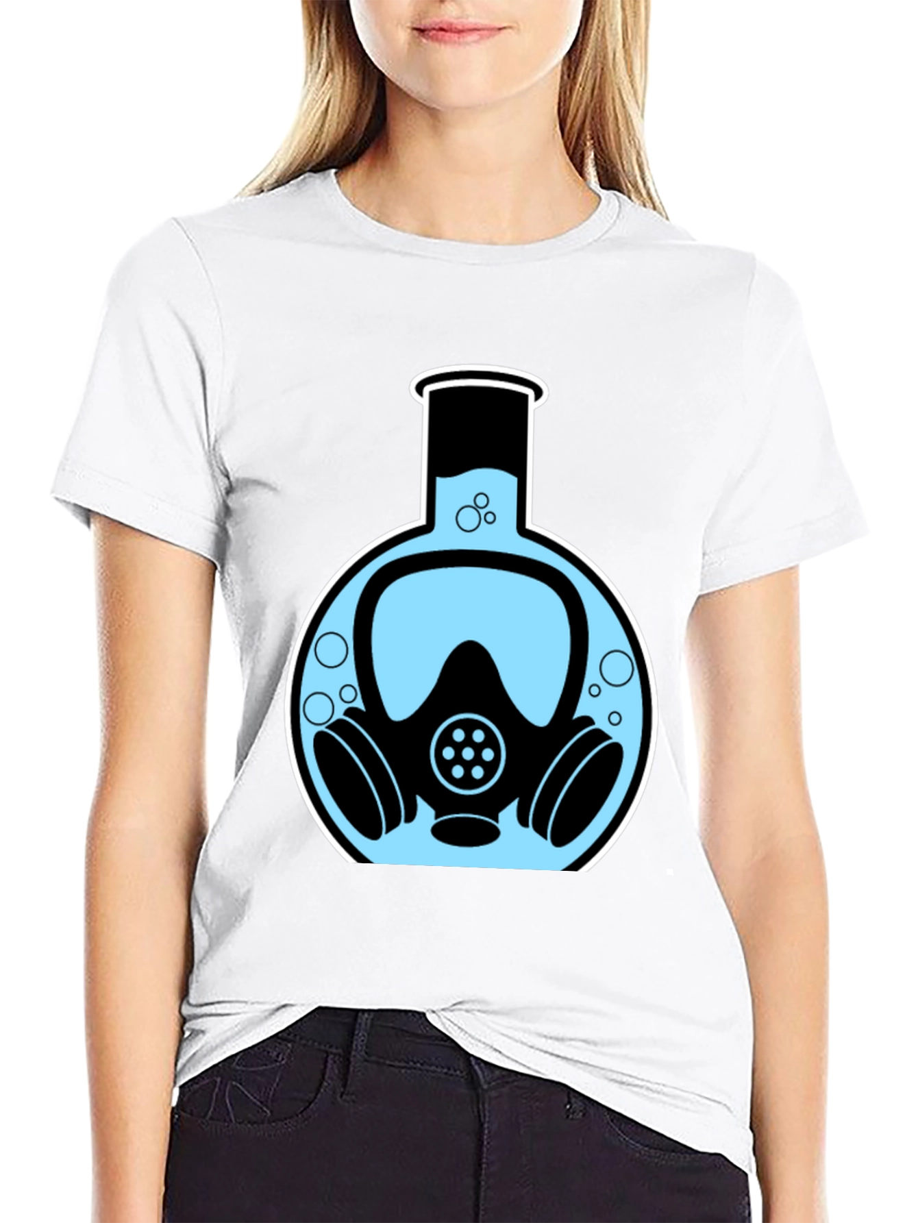 Gas Mask Flask T-Shirt - Science & Safety Tee