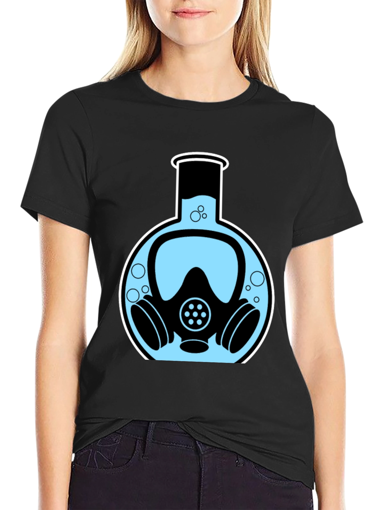 Gas Mask Flask T-Shirt - Science & Safety Tee