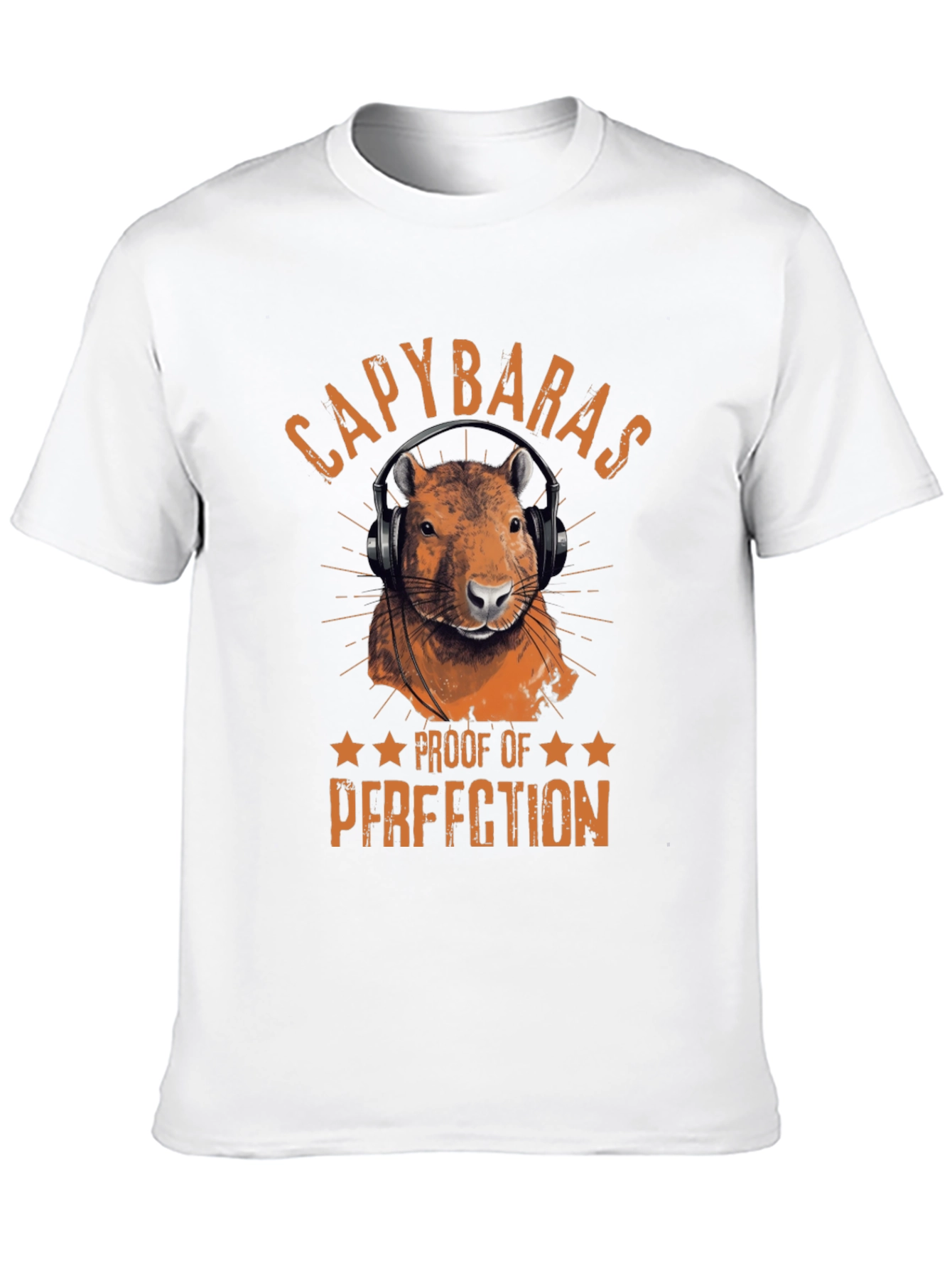 Capybaras Proof of Perfection Black T-Shirt
