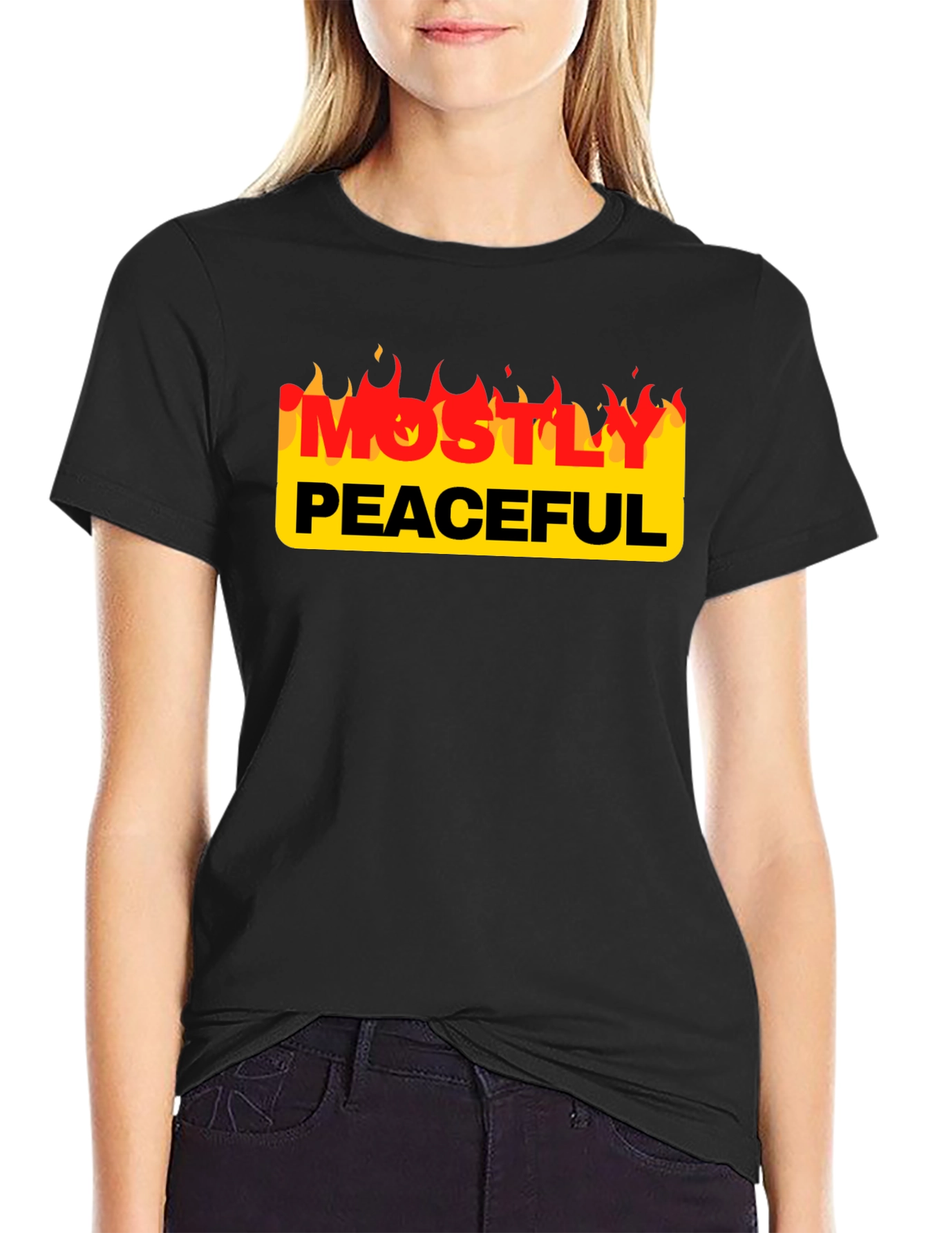 Mostly Peaceful Tee - Protest Slogan T-Shirt
