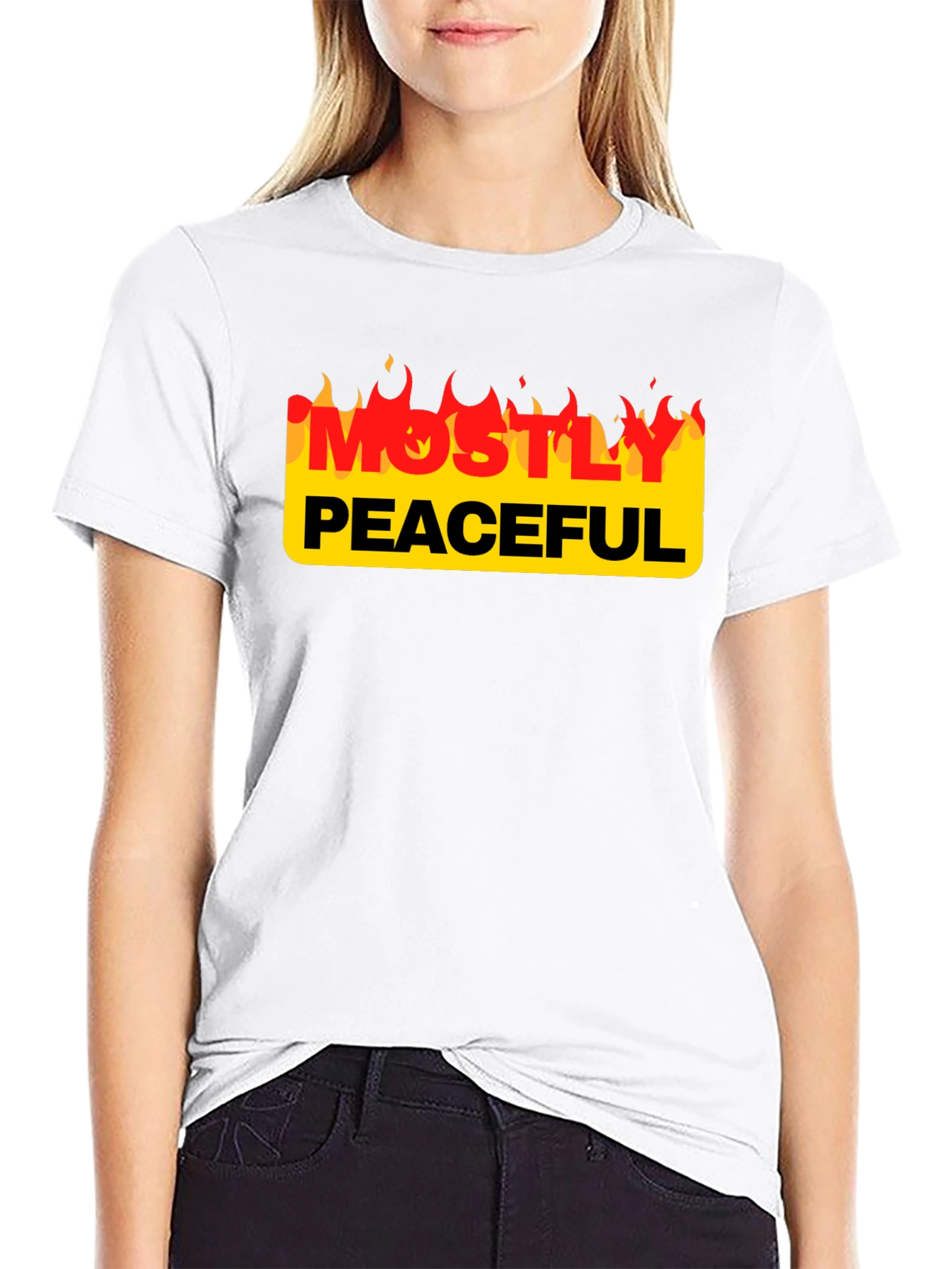 Mostly Peaceful Tee - Protest Slogan T-Shirt