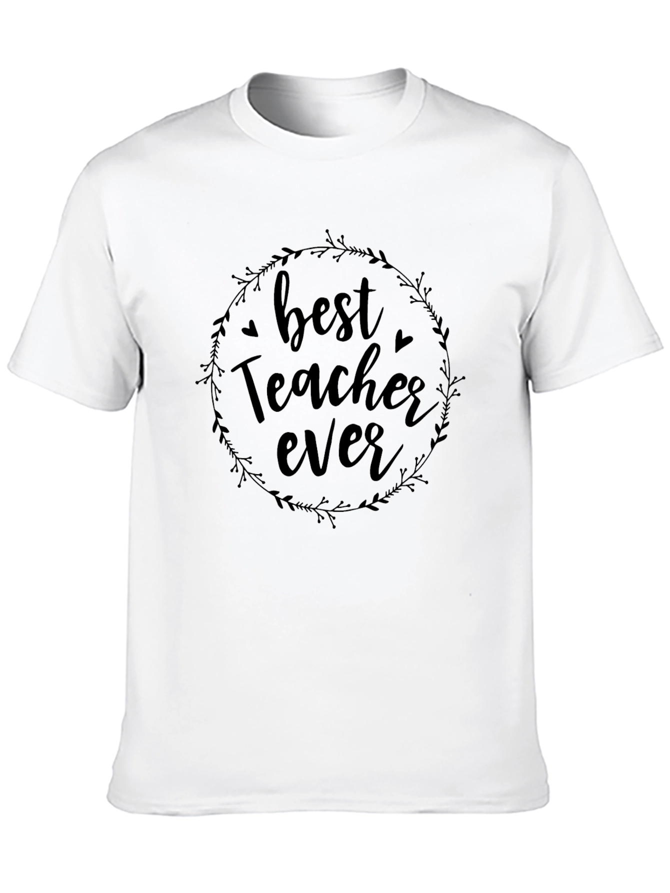 Best Teacher Ever Black Graphic T-Shirt
