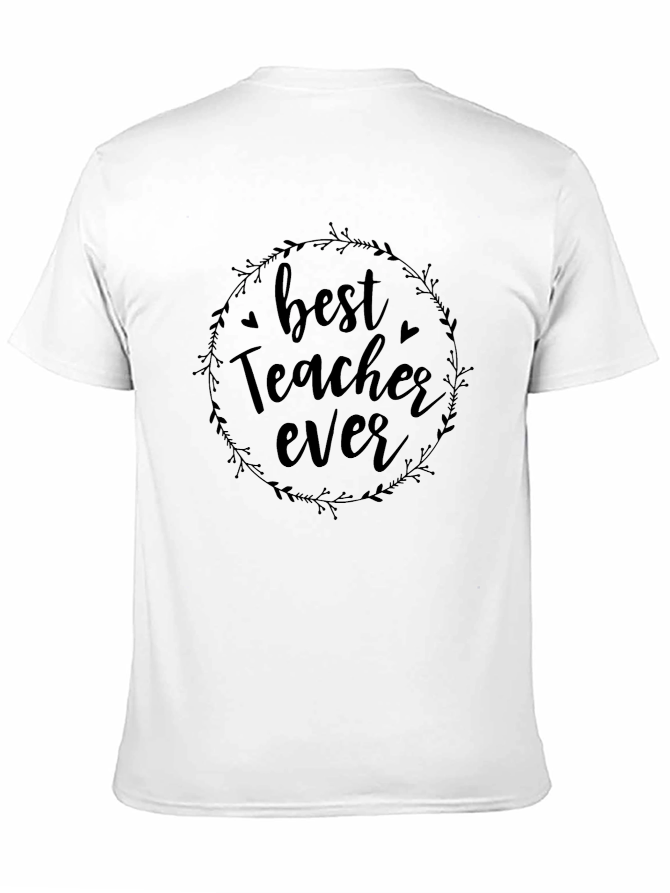 Best Teacher Ever Black Graphic T-Shirt