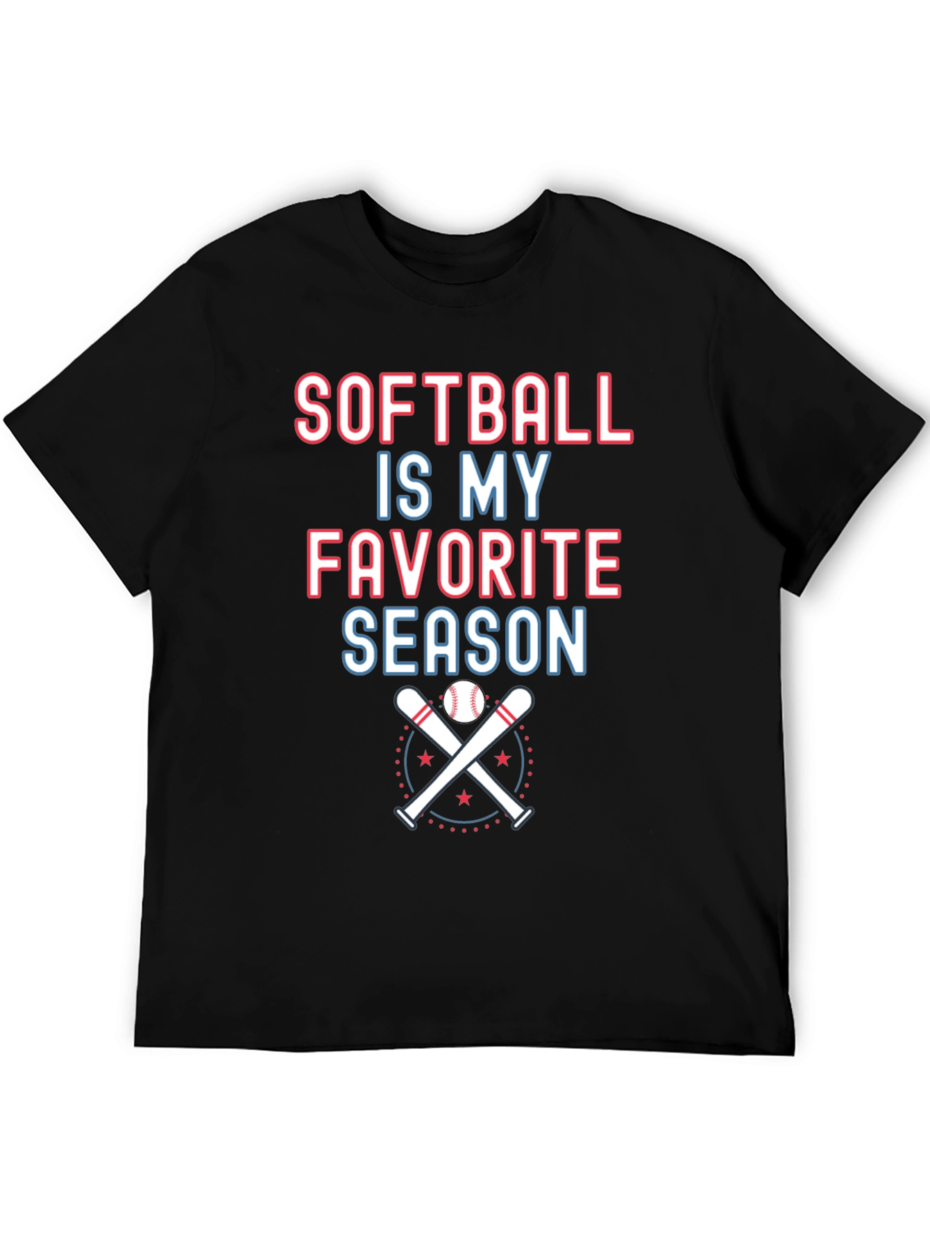 Softball Is My Favorite Season Graphic T-Shirt