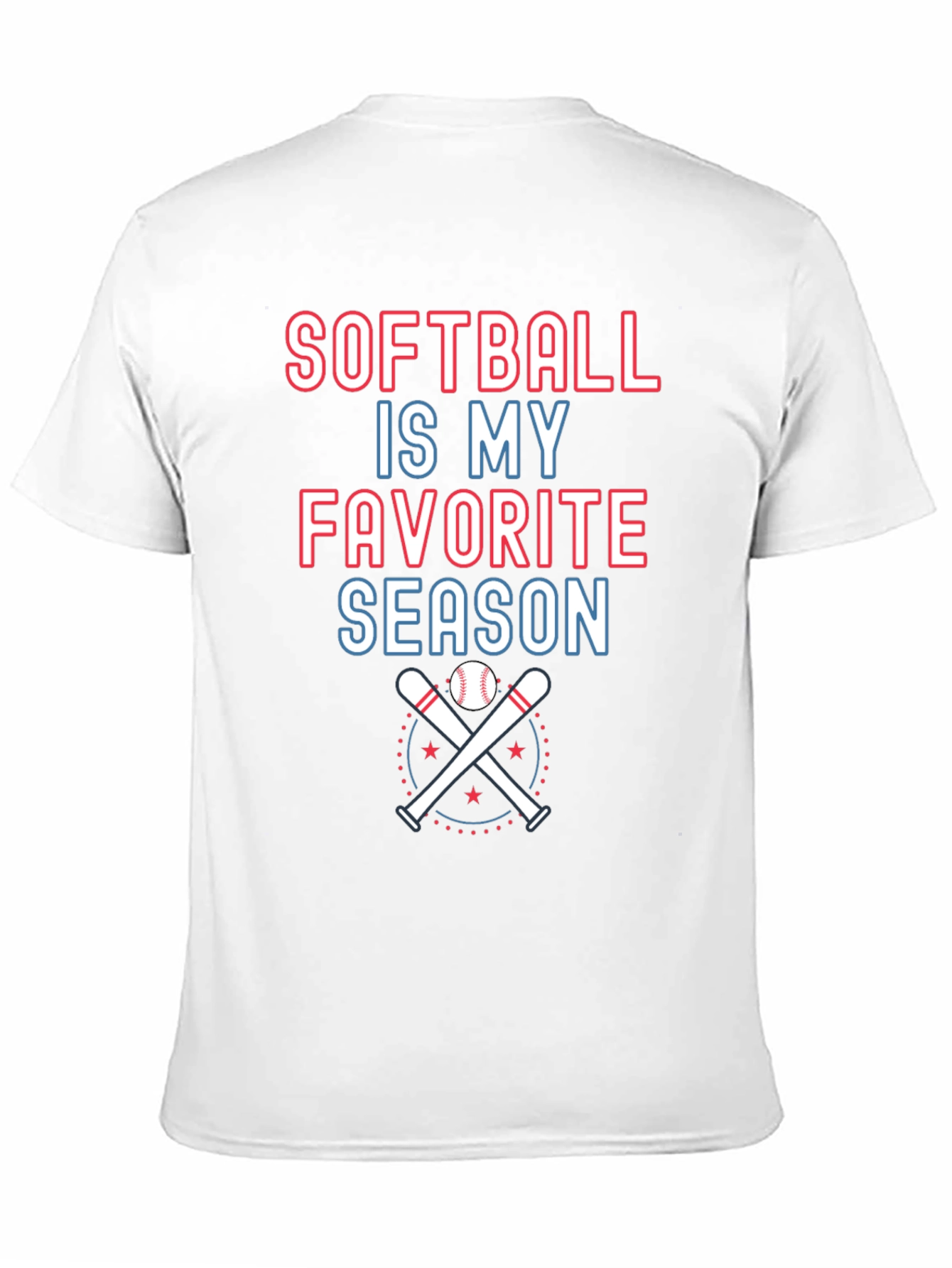 Softball Is My Favorite Season Graphic T-Shirt