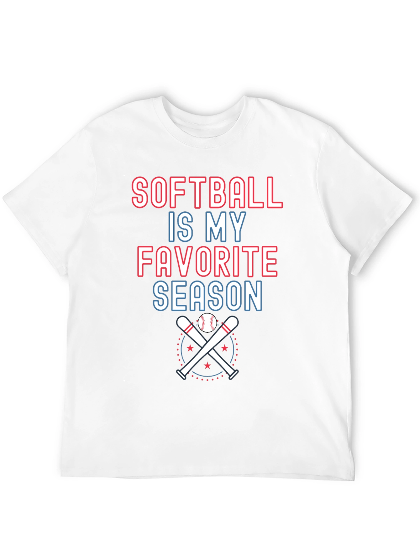 Softball Is My Favorite Season Graphic T-Shirt