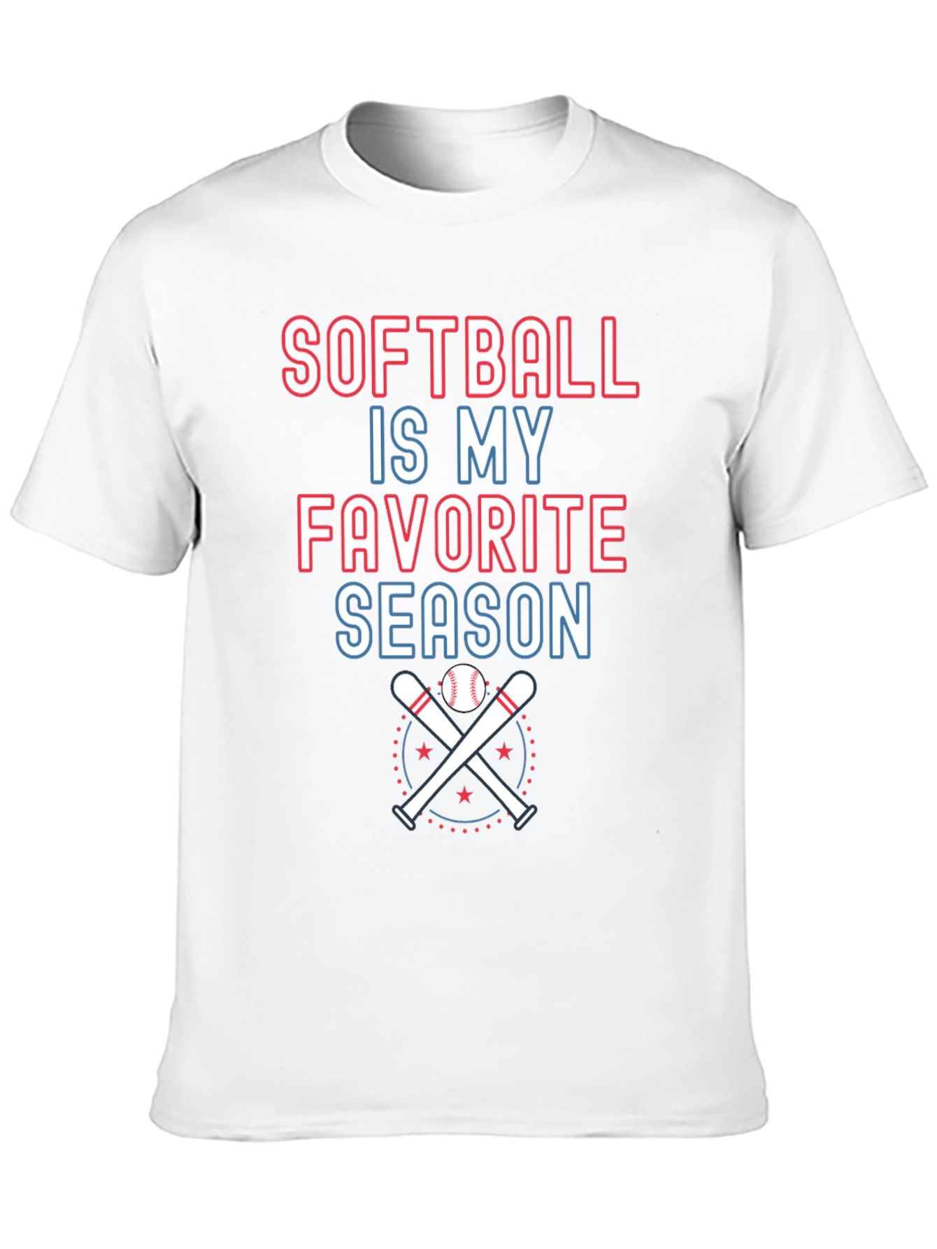 Softball Is My Favorite Season Graphic T-Shirt