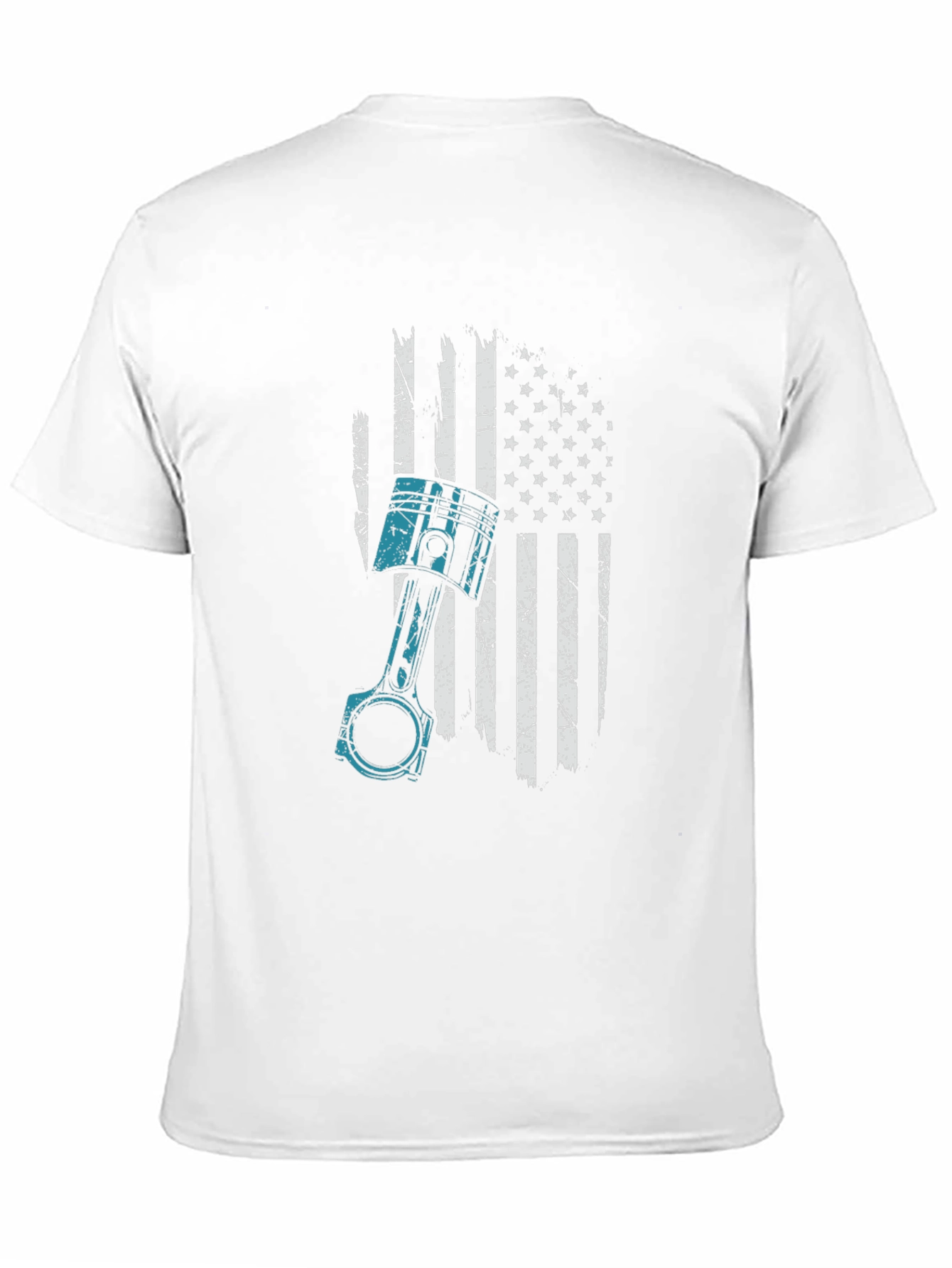 American Flag Piston Graphic T-Shirt