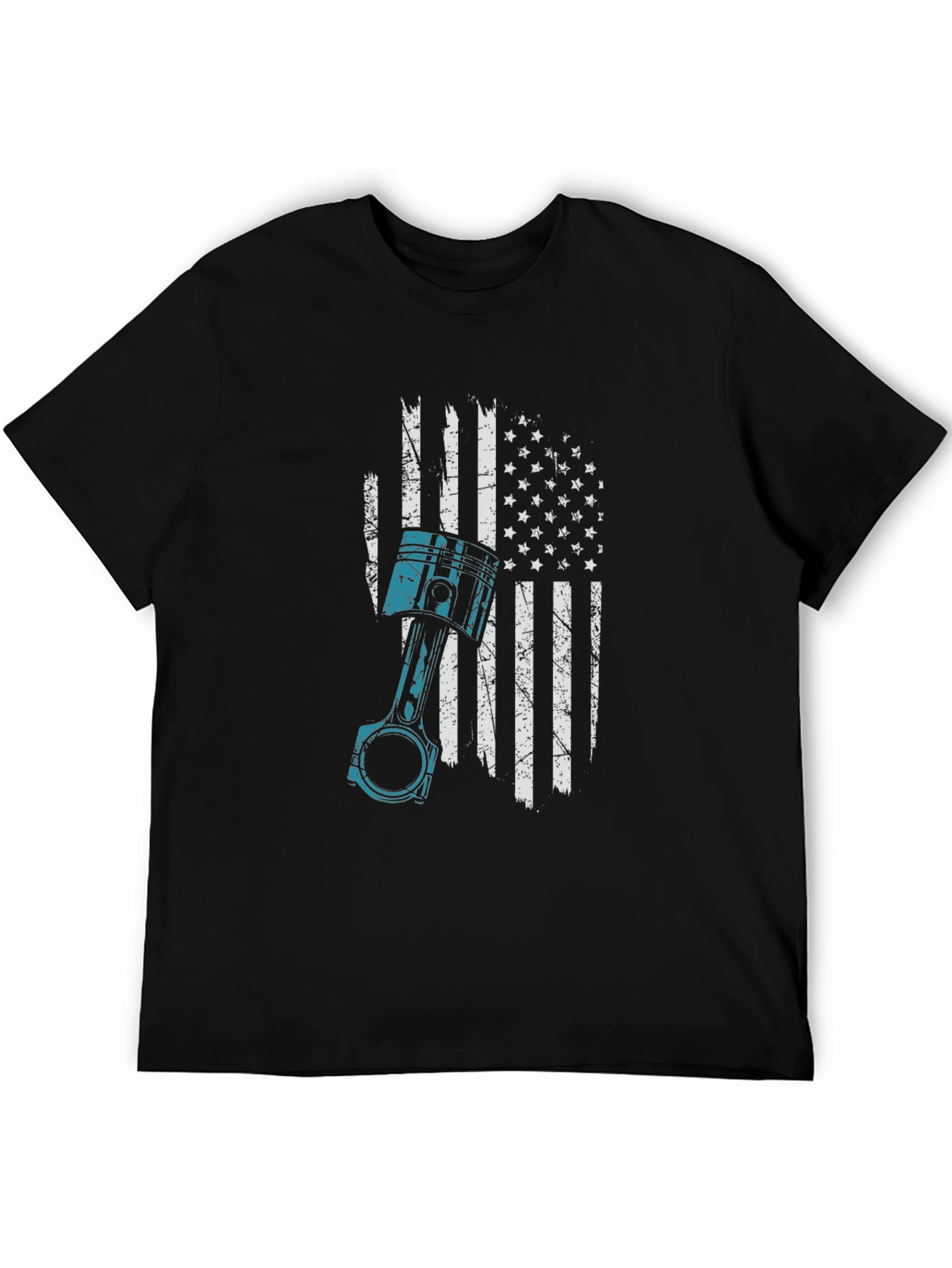 American Flag Piston Graphic T-Shirt