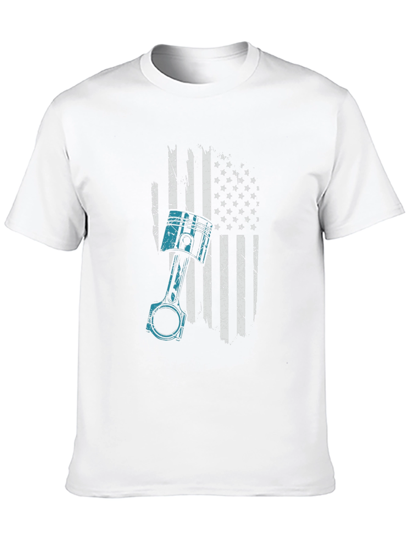 American Flag Piston Graphic T-Shirt