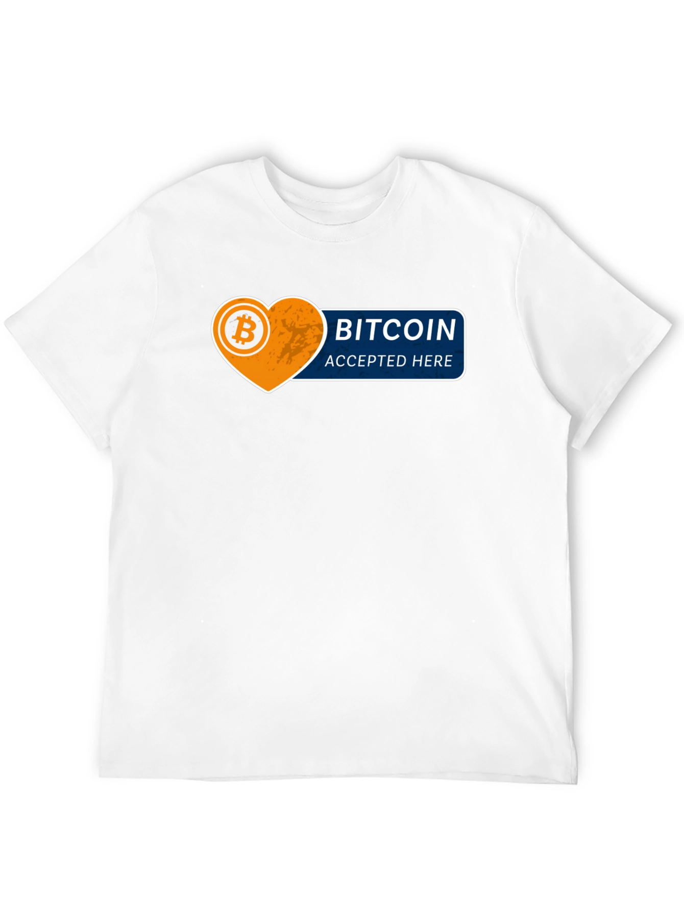 Bitcoin Accepted Here Graphic Tee - Black Cotton T-Shirt