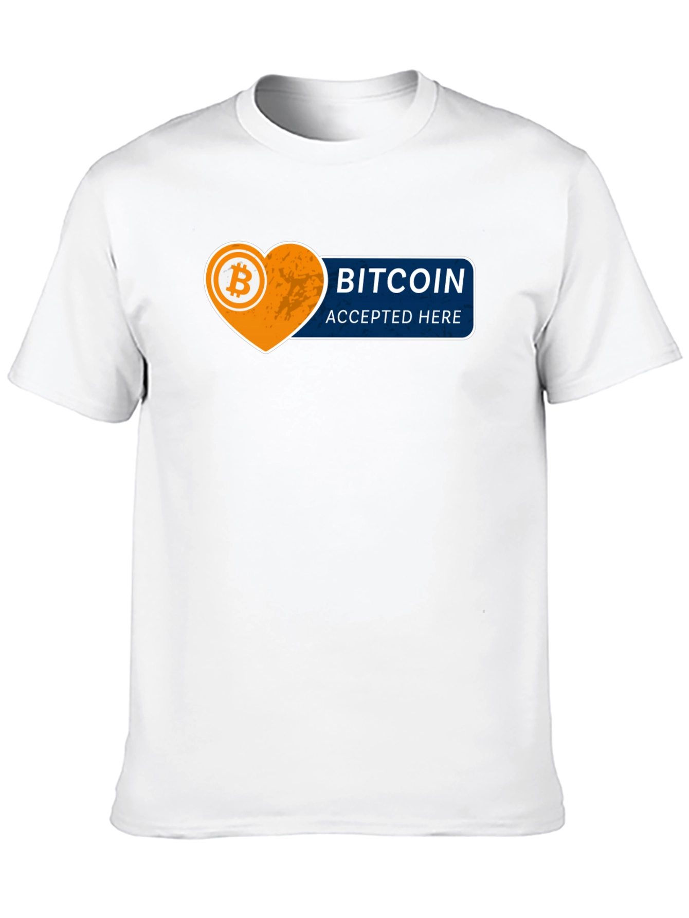 Bitcoin Accepted Here Graphic Tee - Black Cotton T-Shirt
